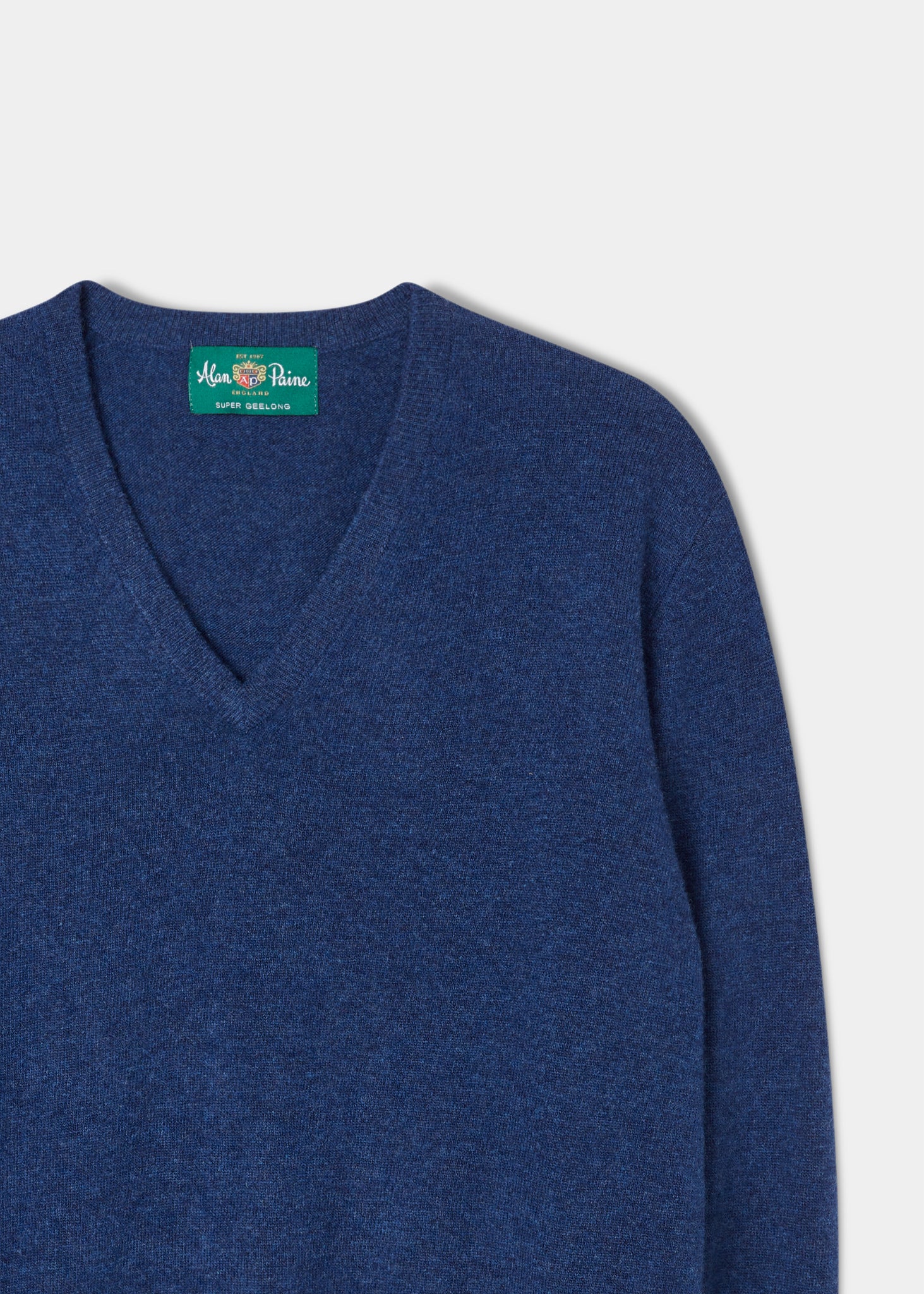 Albury Geelong Wool Jumper in Indigo - Regular Fit - Image 4