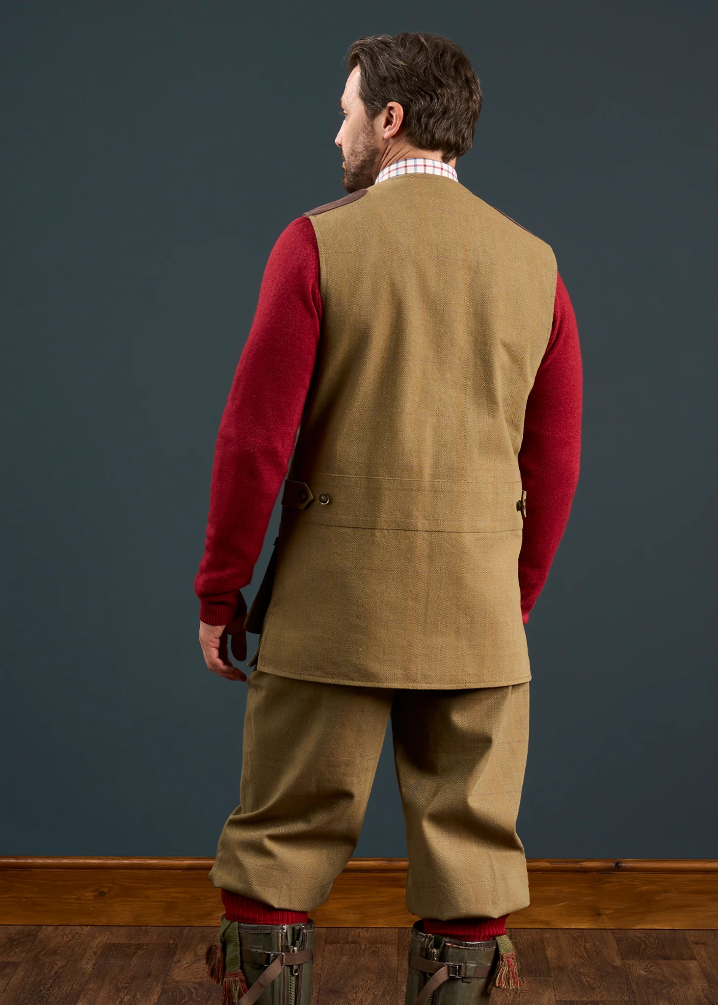 Axford Men's Waterproof Lightweight Shooting Waistcoat In Aspen - Shooting Fit - Image 3