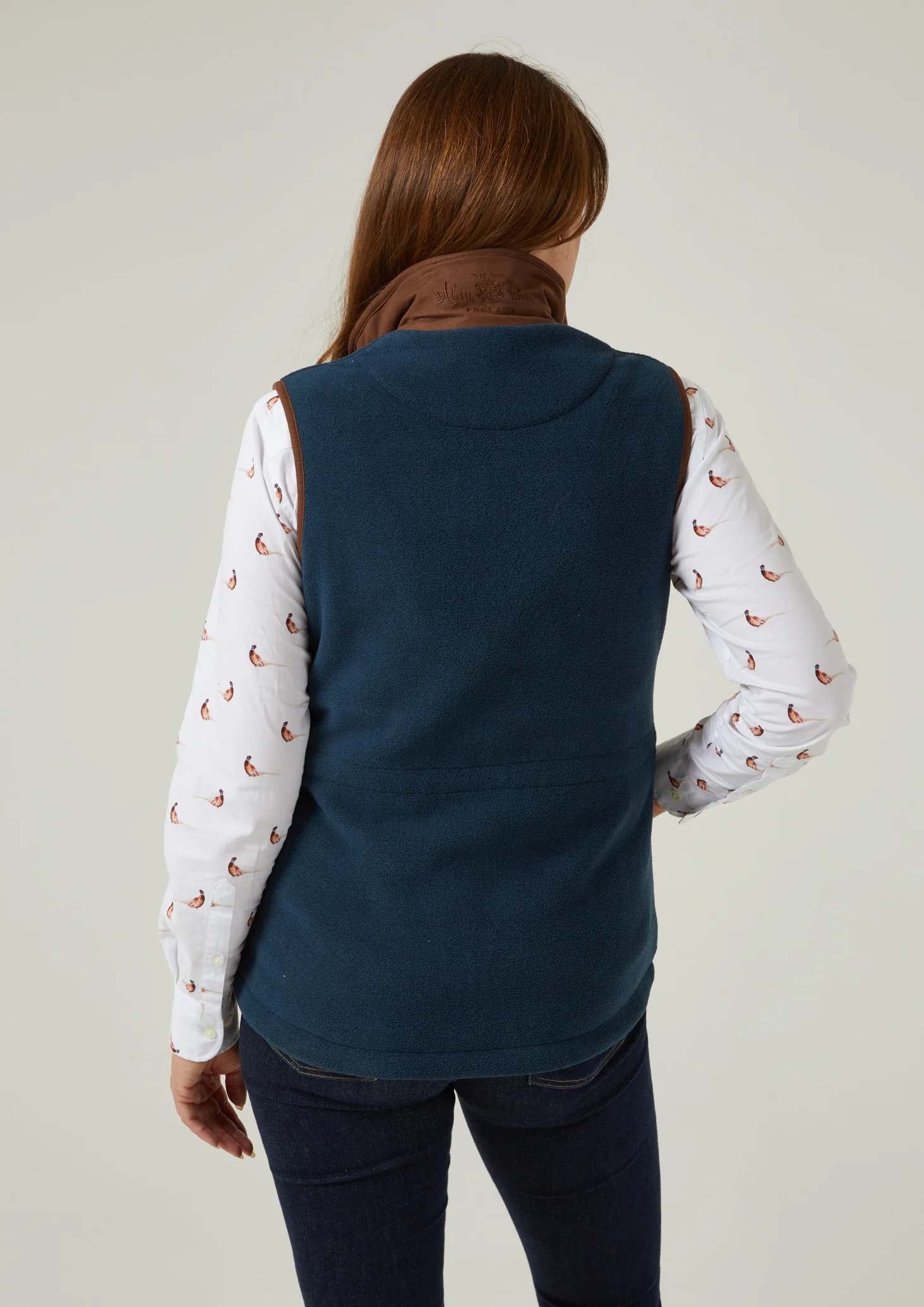 Aylsham Ladies Fleece Gilet In Blue Steel - Regular Fit - Image 5