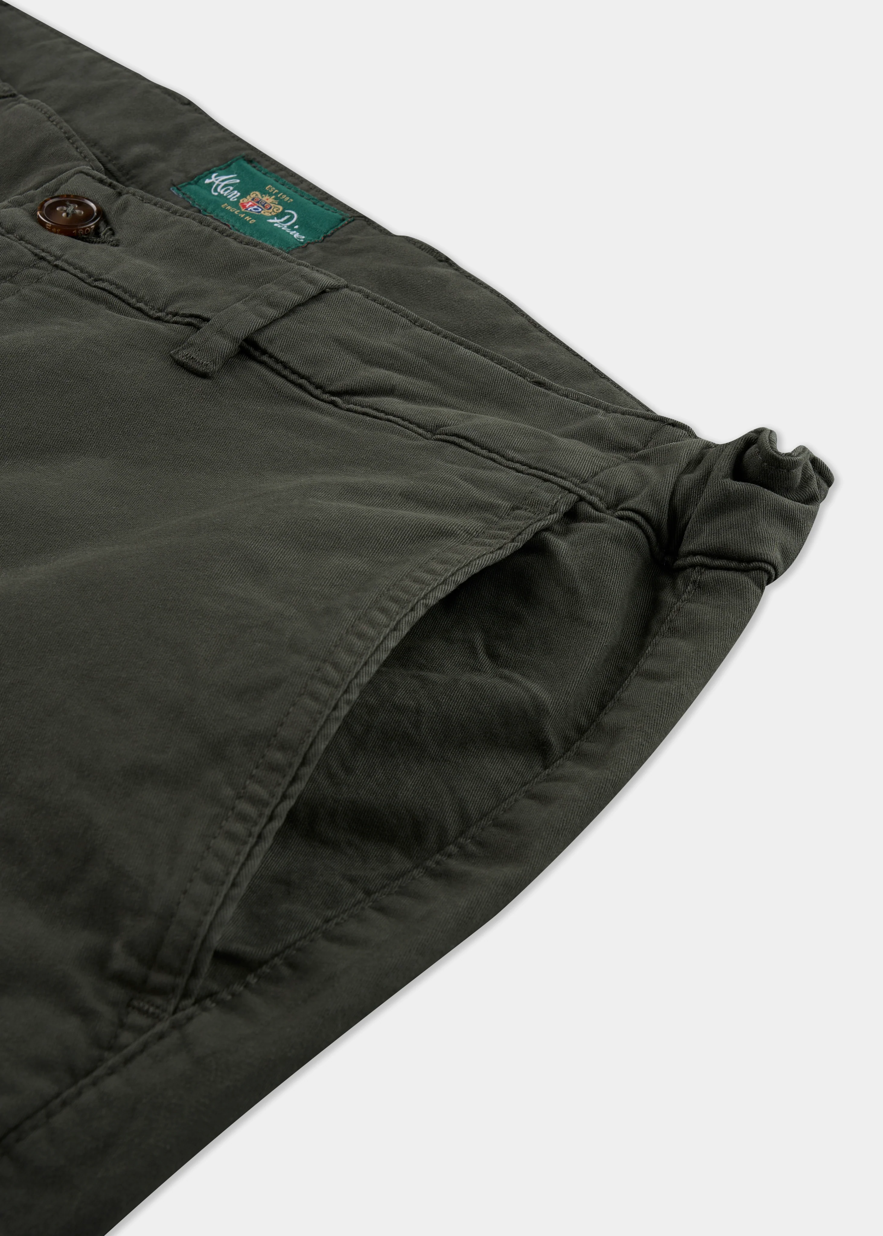 Bamforth Men's Chino Trouser In Olive - Regular Fit - Image 3