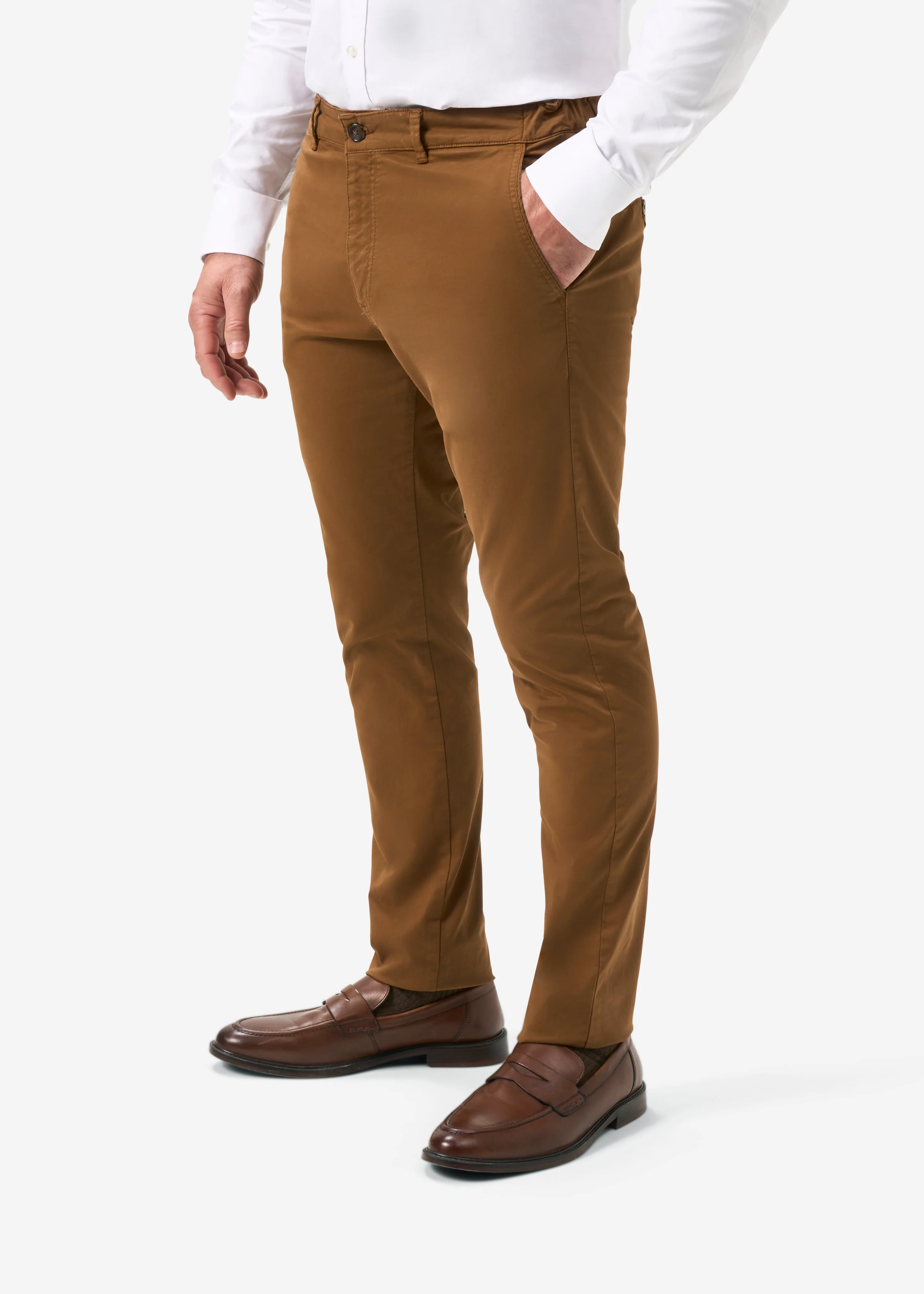 Bamforth Men's Chino Trouser In Tobacco - Regular Fit - Image 7