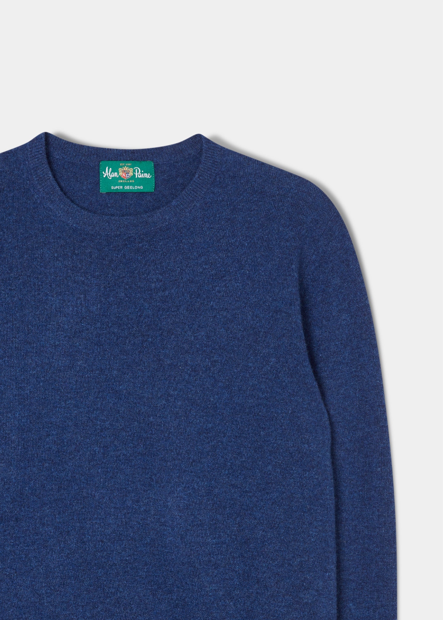 Brisbane Geelong Wool Jumper in Indigo - Regular Fit - Image 7