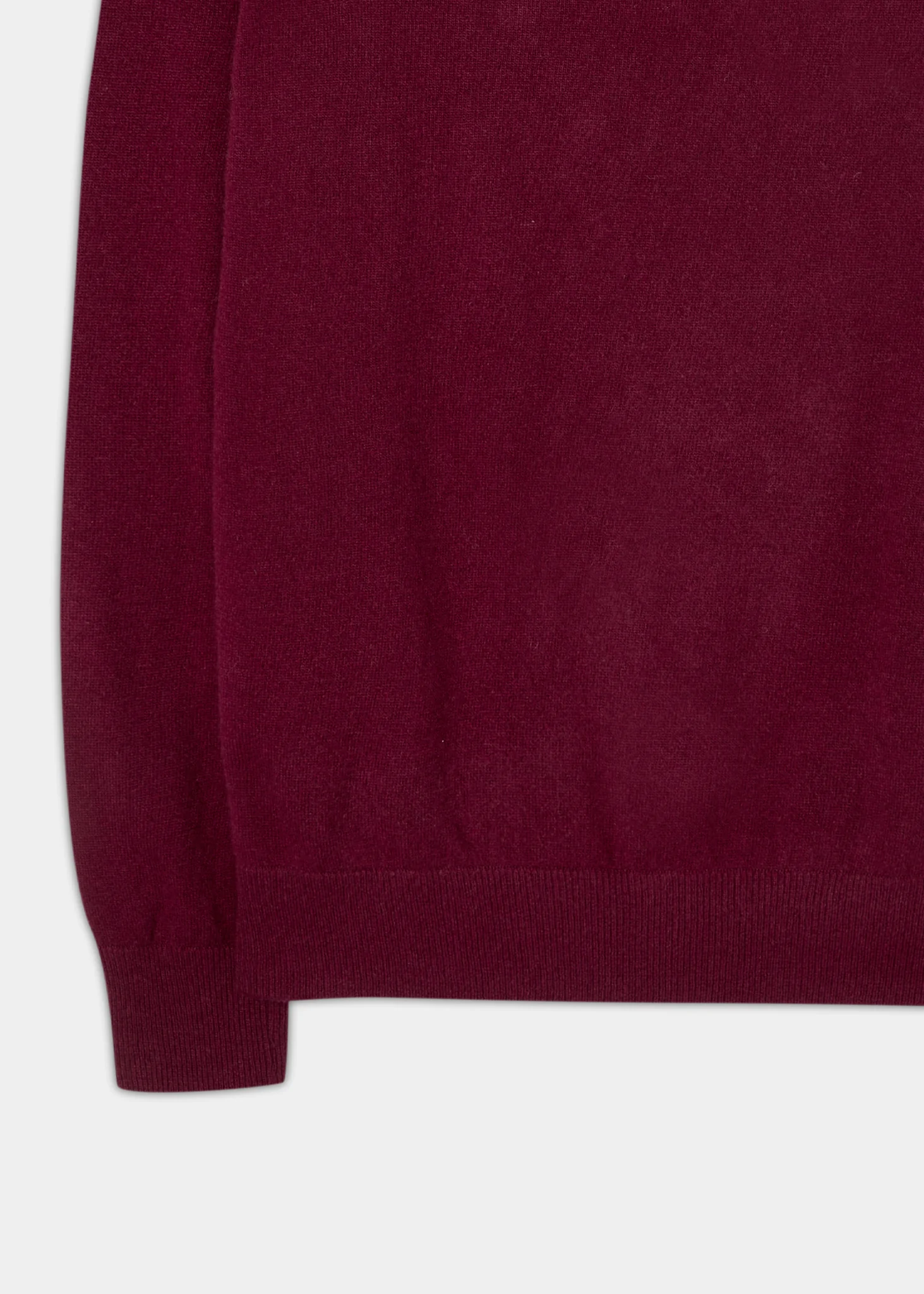 Cairns Geelong Wool 1/4 Zip Jumper in Claret - Regular Fit - Image 3