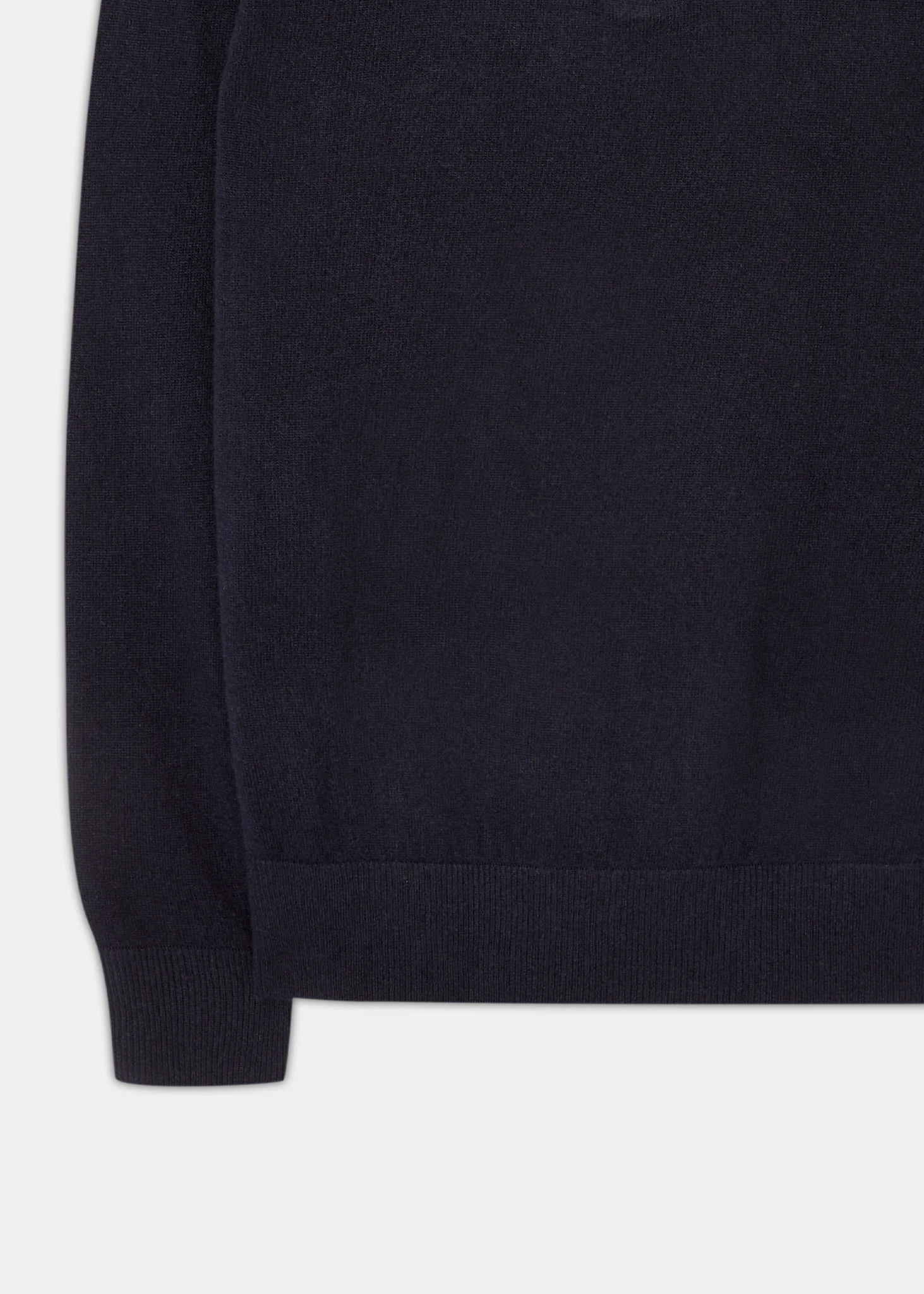Cairns Geelong Wool 1/4 Zip Jumper in Dark Navy - Regular Fit - Image 3