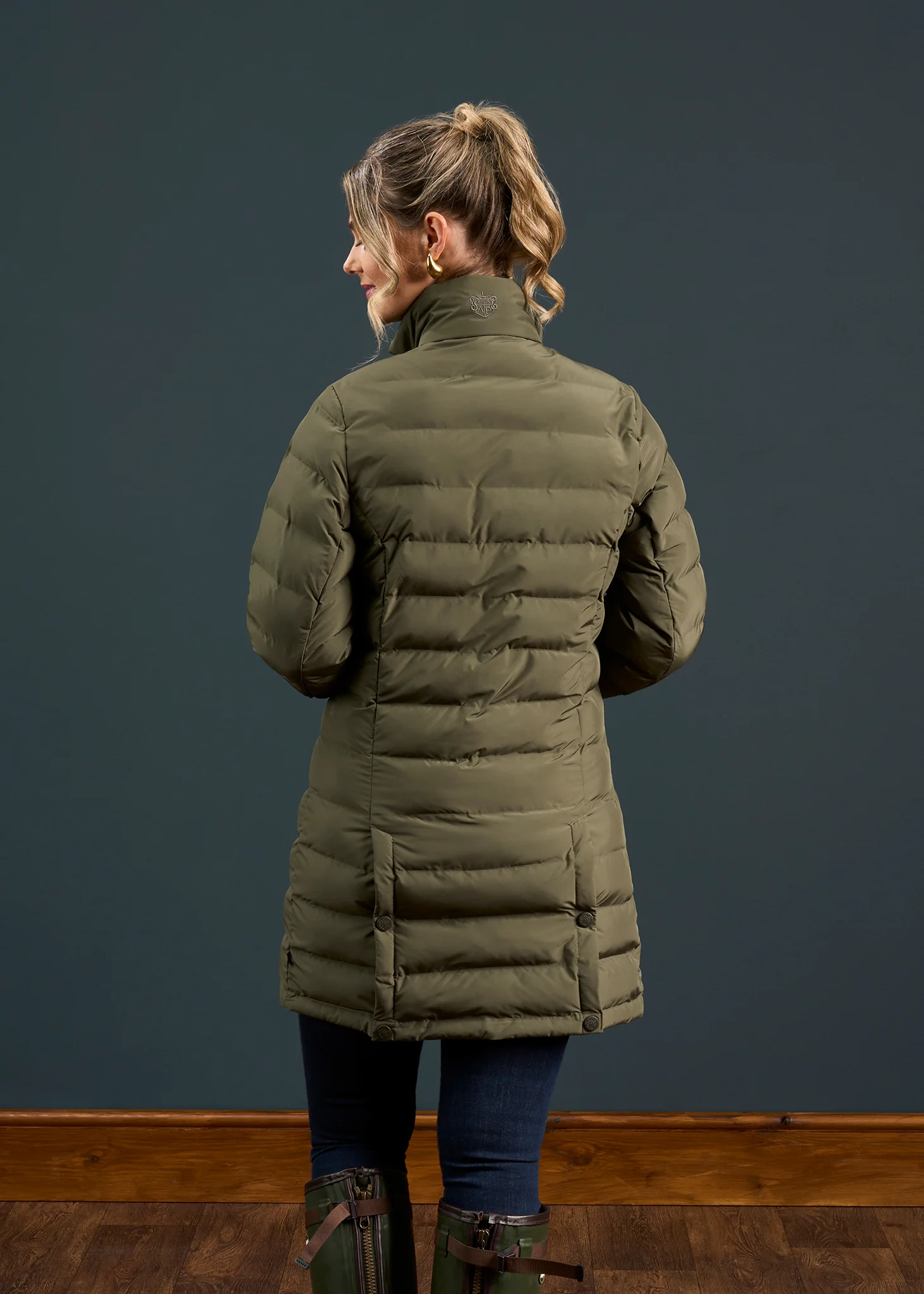 Calsall Ladies Coat in Olive - Regular Fit - Image 4