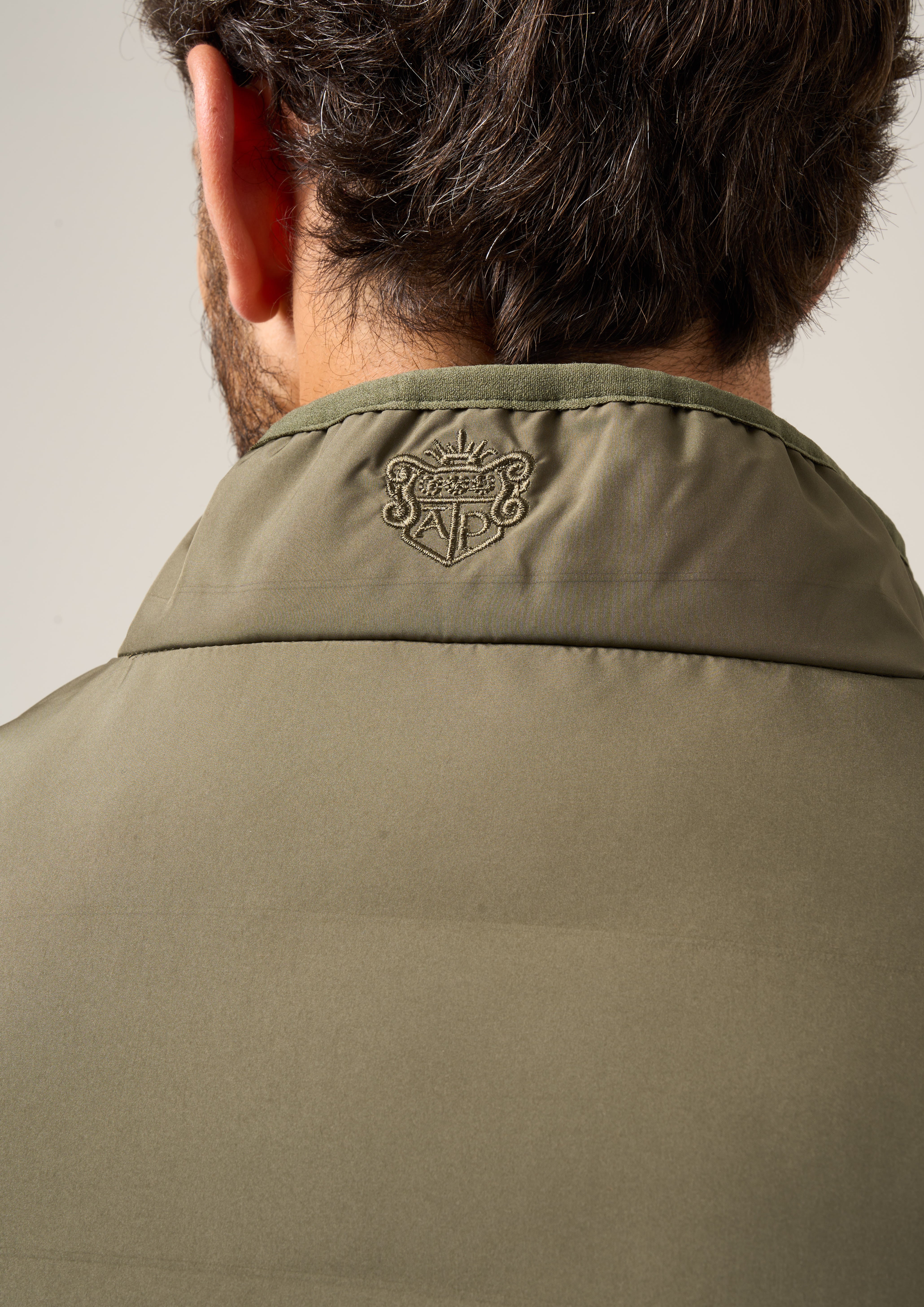 Calsall Men's Hybrid Gilet In Olive - Regular Fit - Image 6