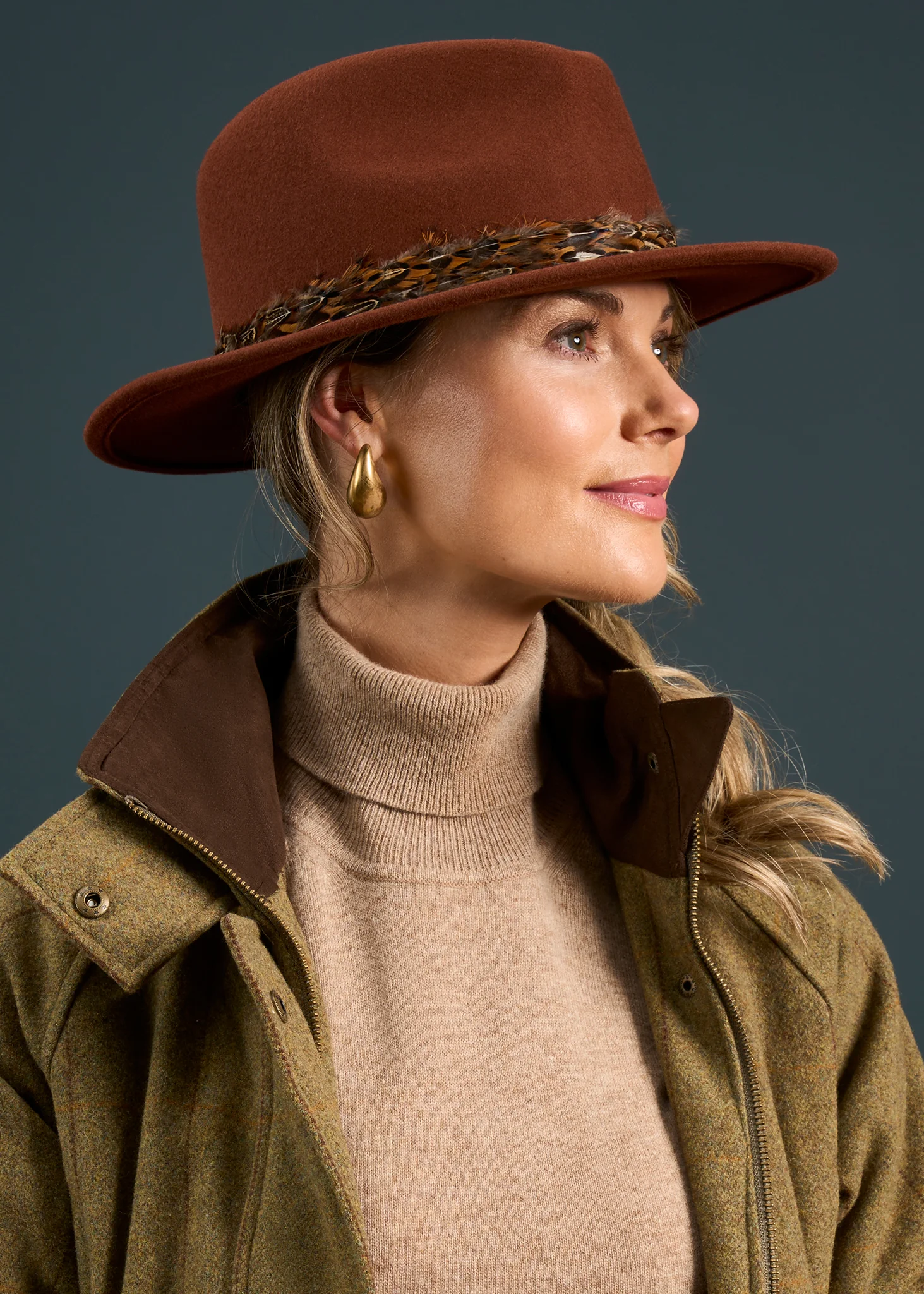 Combrook Ladies Tweed Waterproof Shooting Coat in Grove  -  Shooting Fit - Image 7