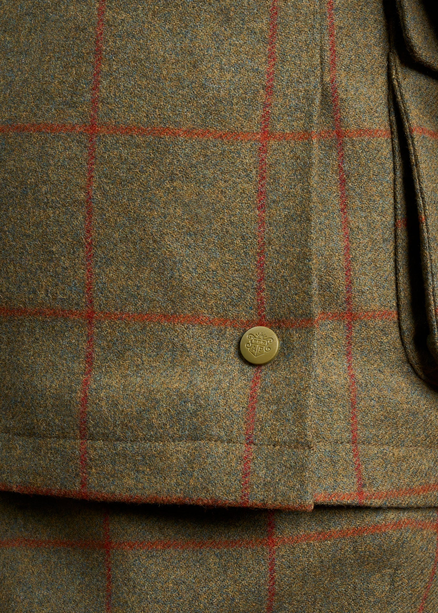 Combrook Men's Tweed Waterproof Coat in Reed  -  Regular Fit - Image 8
