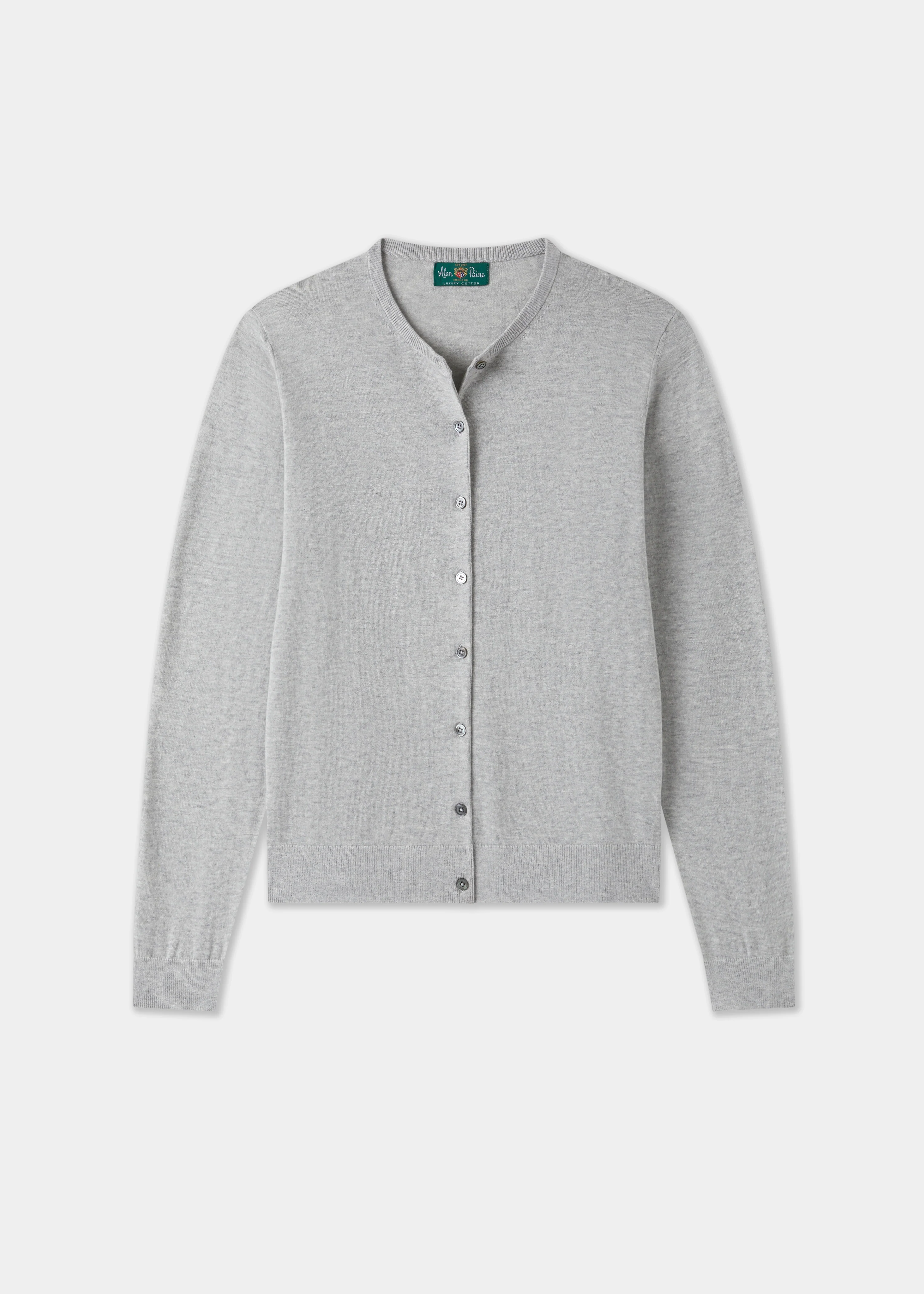 Daphne Ladies Cotton Cashmere Cardigan In Dove