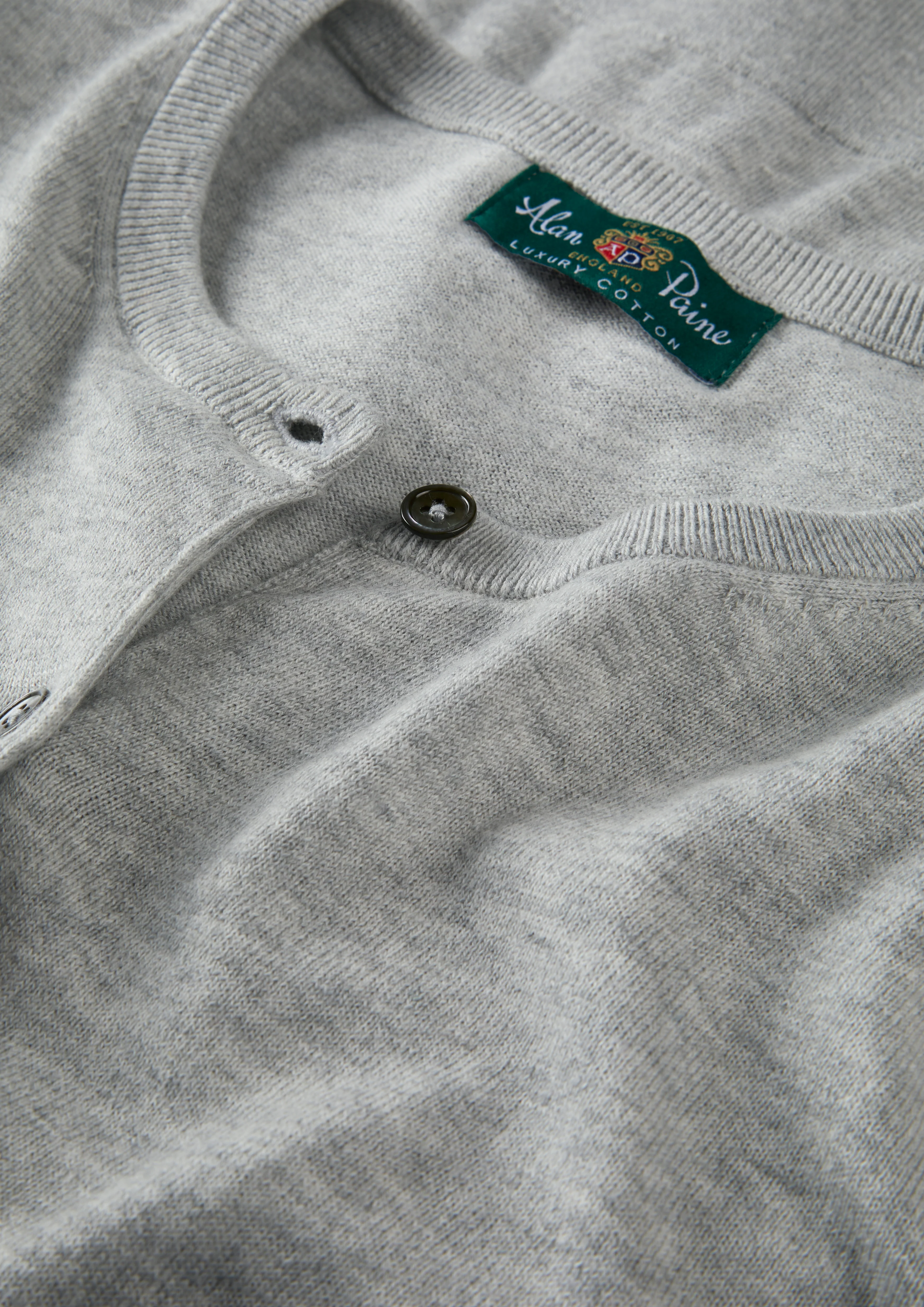 Daphne Ladies Cotton Cashmere Cardigan In Dove - Image 4