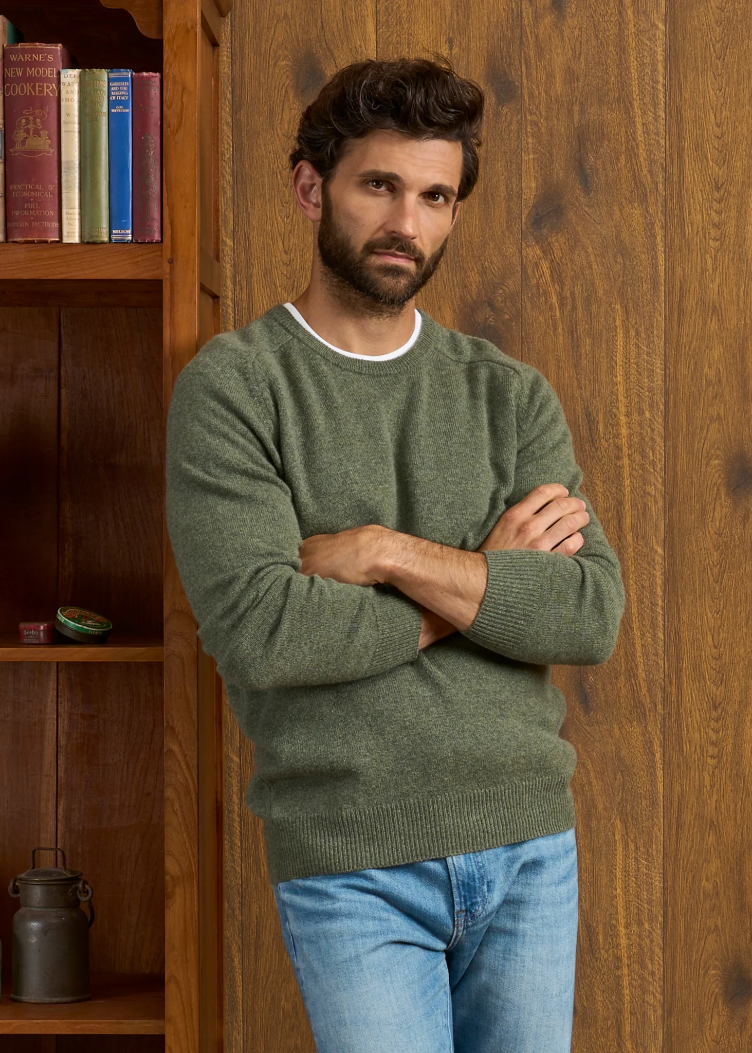 Dorset Men's Lambswool Jumper in Landscape - Classic Fit - Image 4
