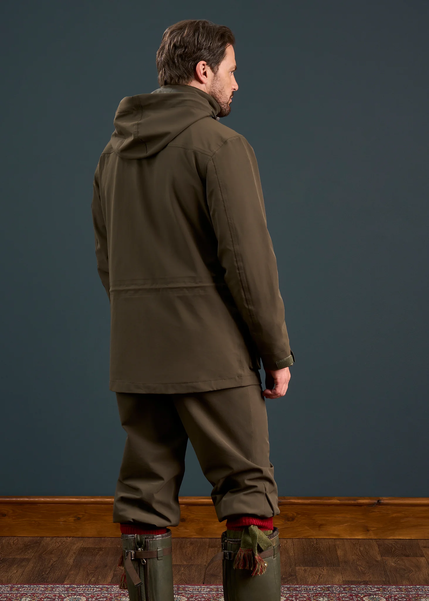 Dunswell Men's Waterproof Field Coat In Olive - Shooting Fit - Image 4