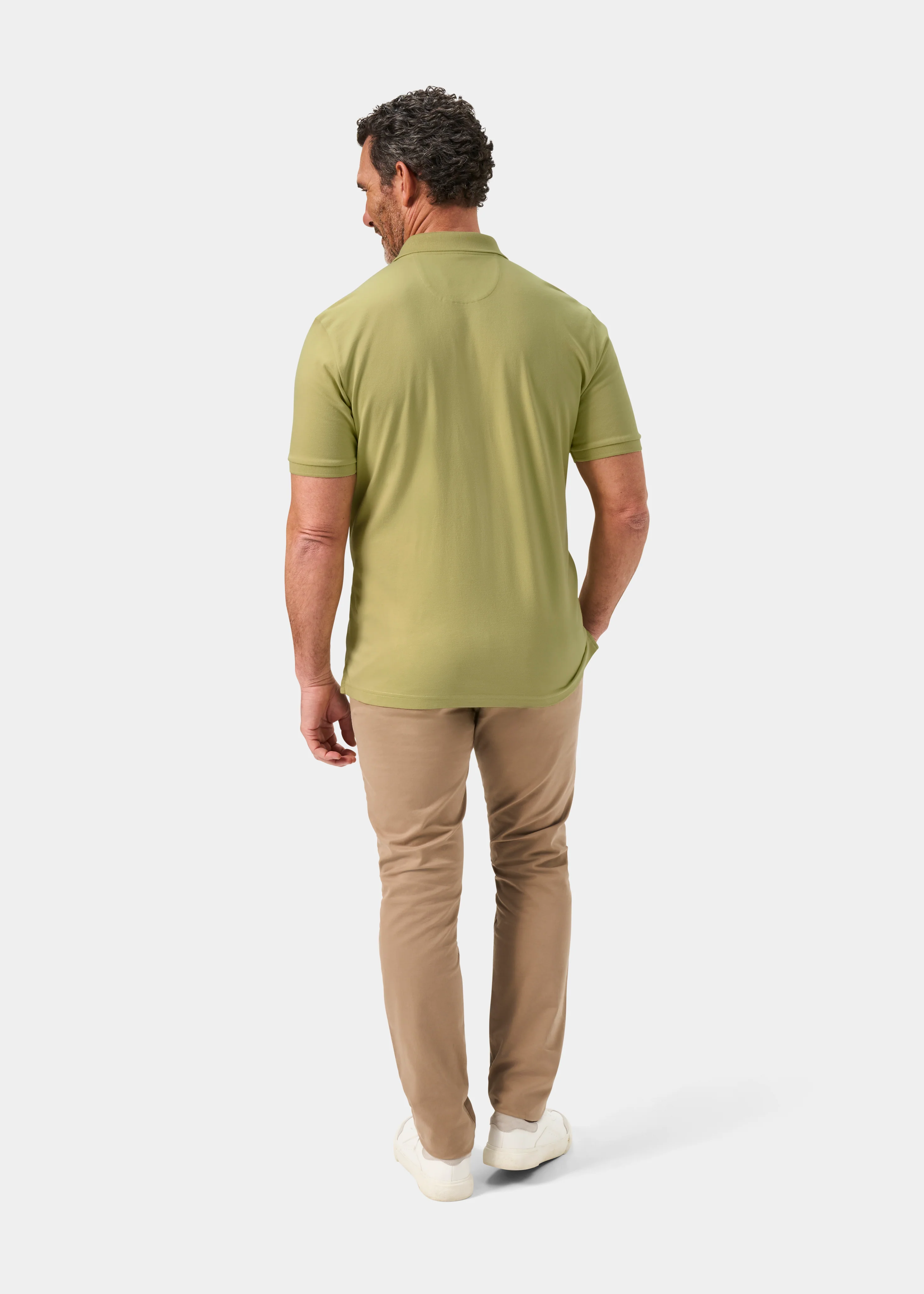Fritton Pique Polo Shirt In Pistachio - Image 7