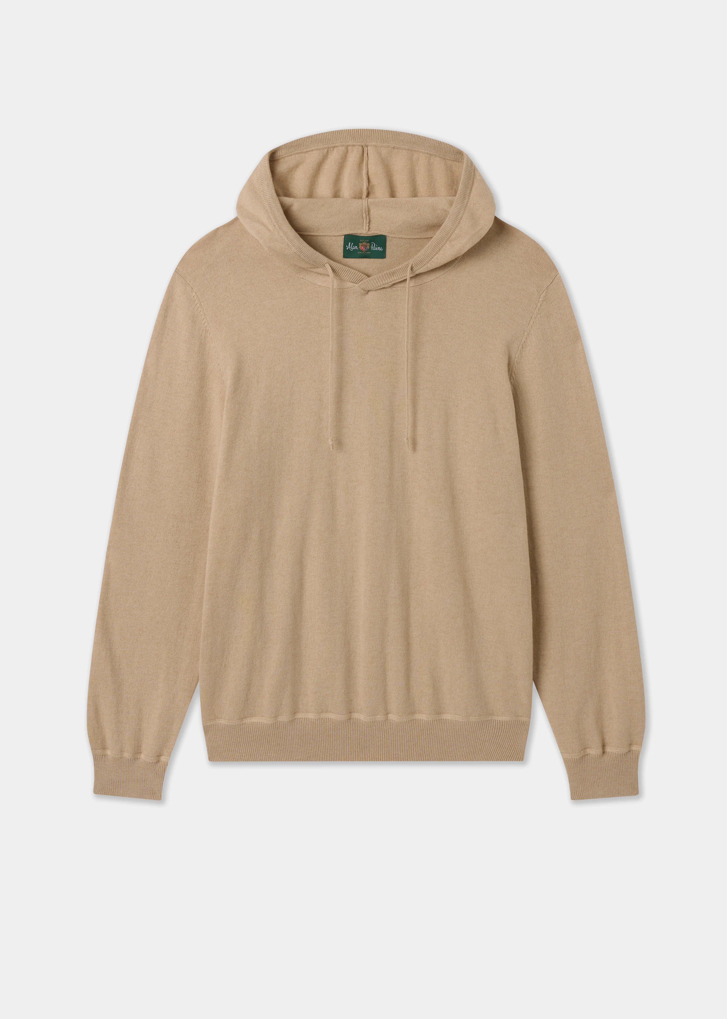 Gaisby Cotton Merino Hoodie in Oatmeal