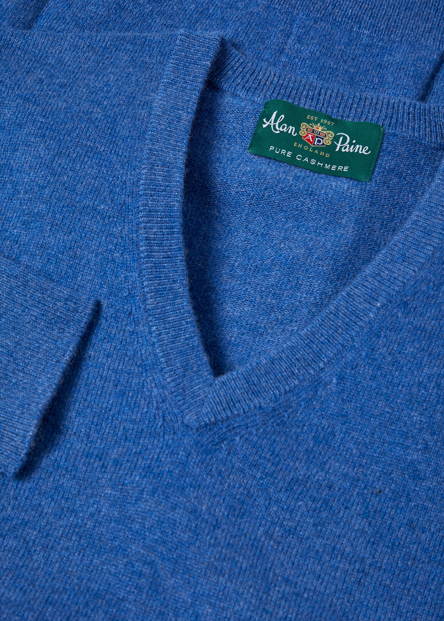 Haddington Cashmere Jumper in Denim - Regular Fit - Image 4