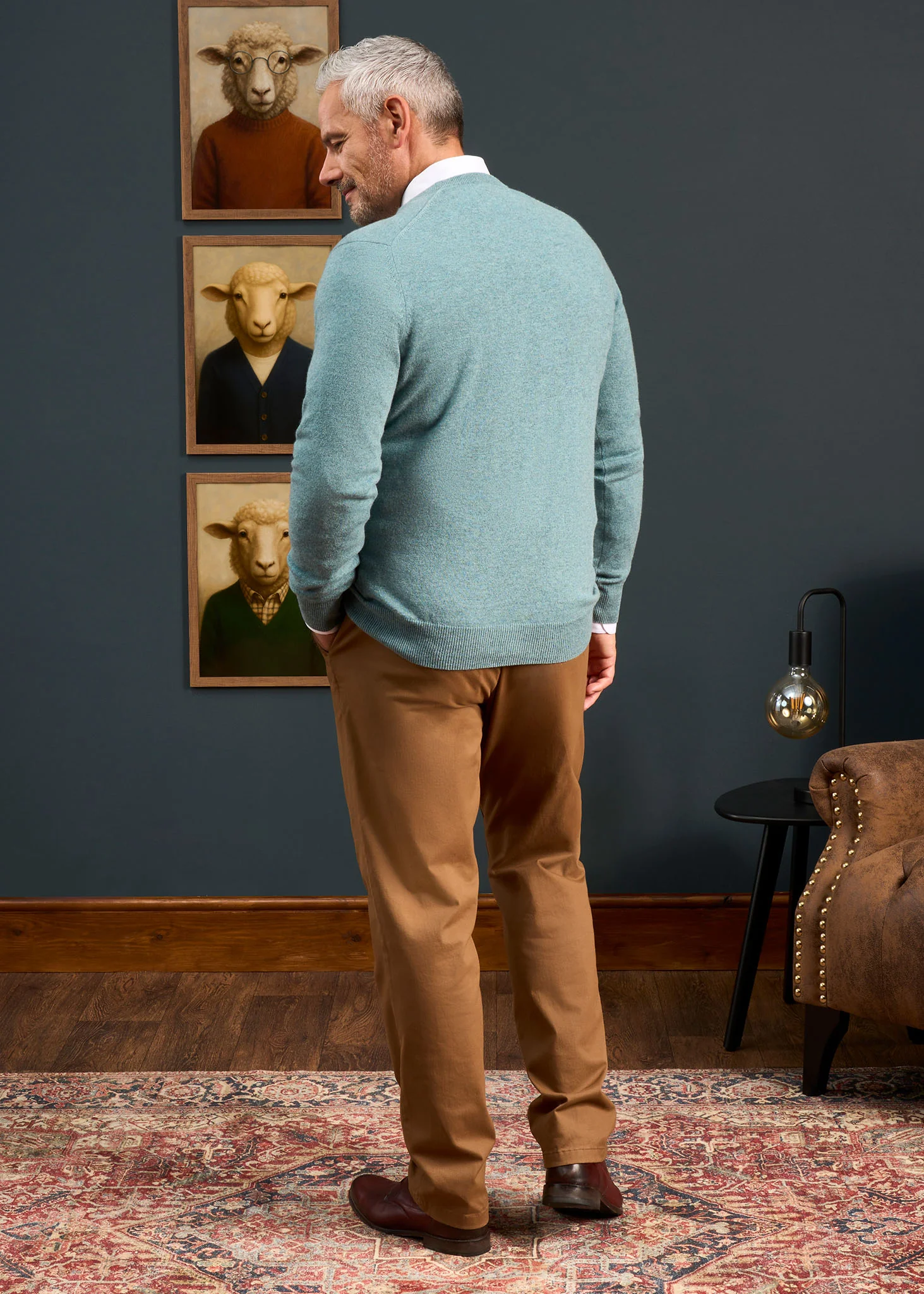 Haddington Cashmere Jumper in Caspian - Regular Fit - Image 5
