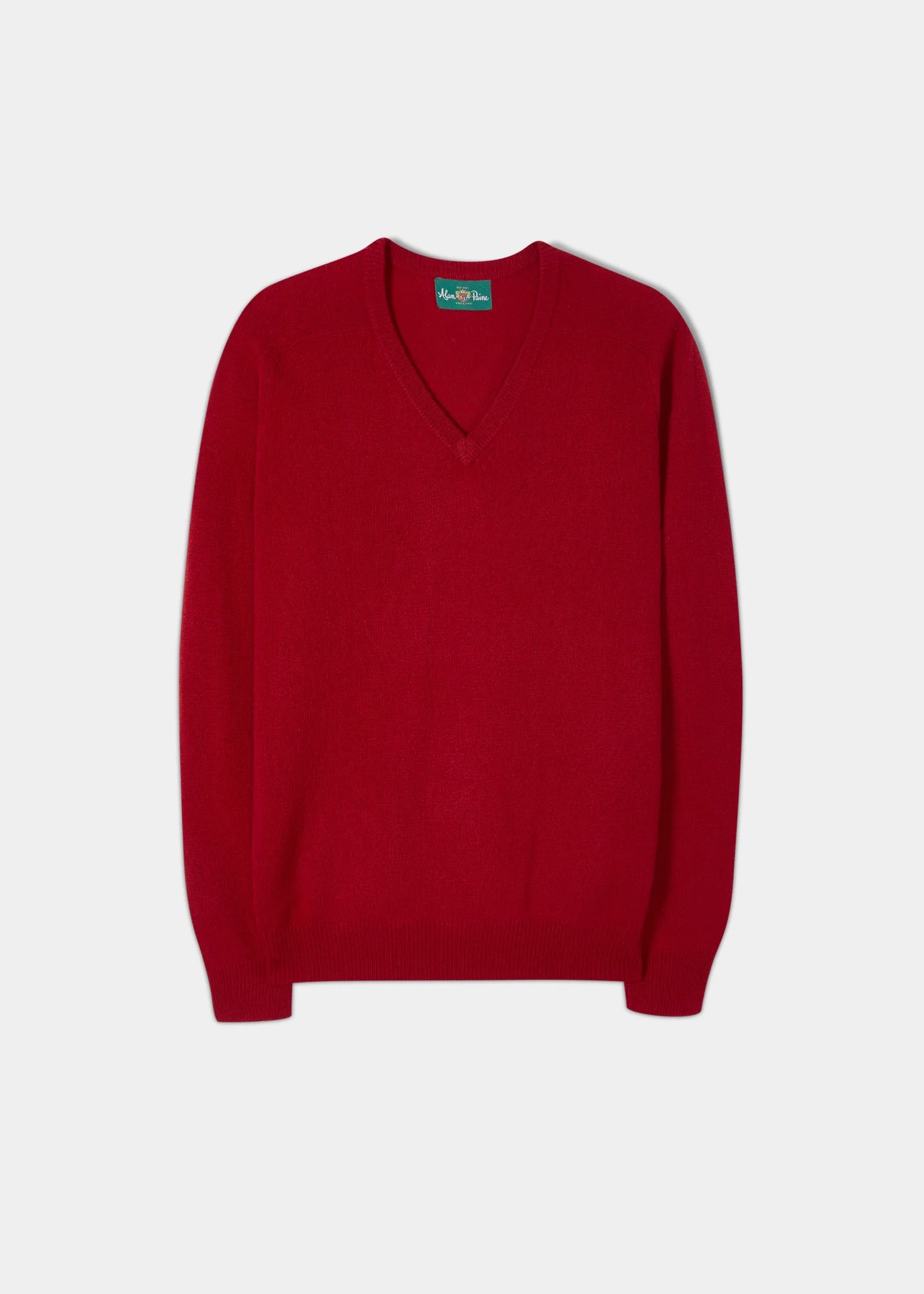 Kilsyth Men's Lambswool Jumper in Dubonnet - Regular Fit
