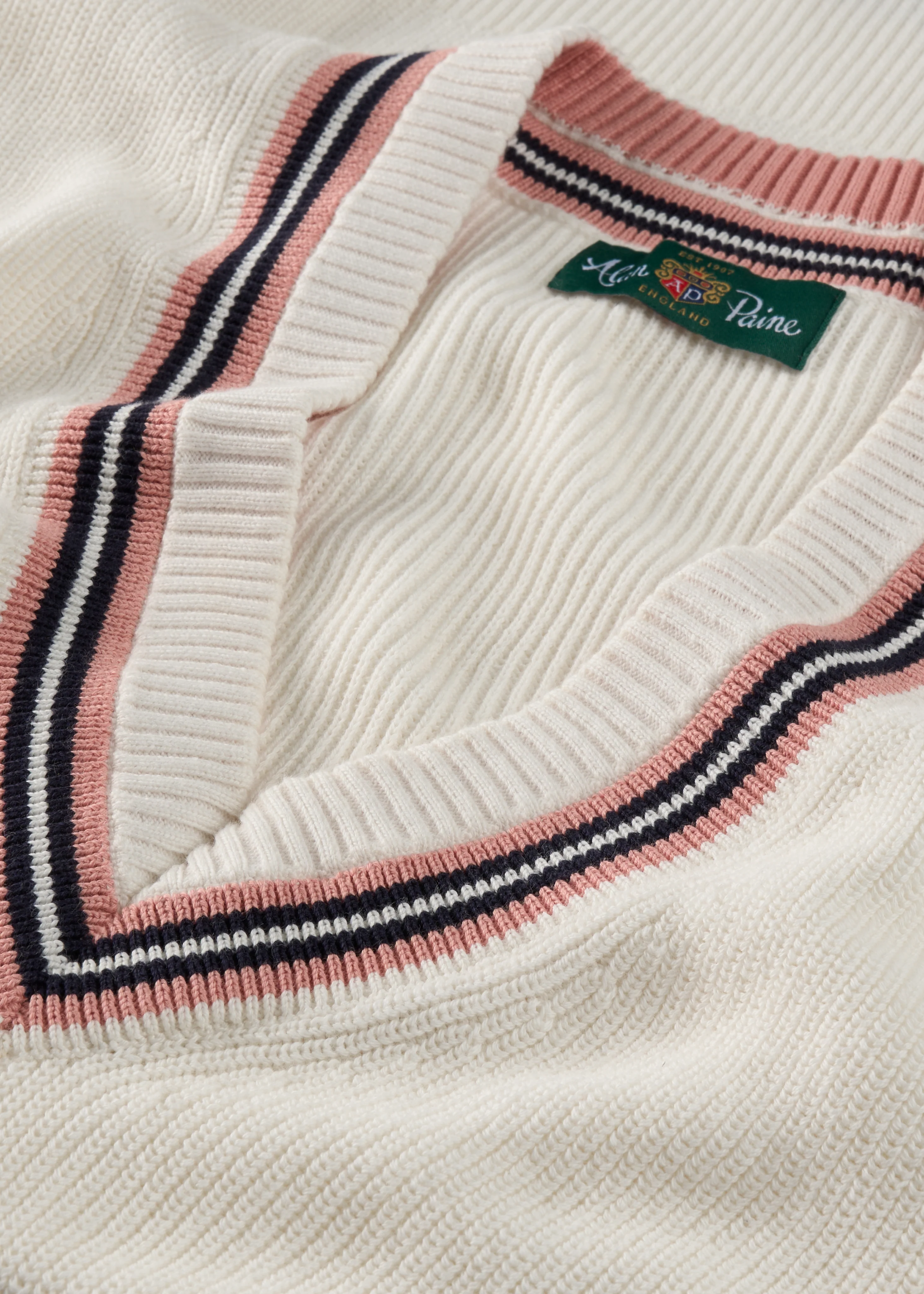 Ladies Cotton Cricket Slipover In Ecru - Image 3