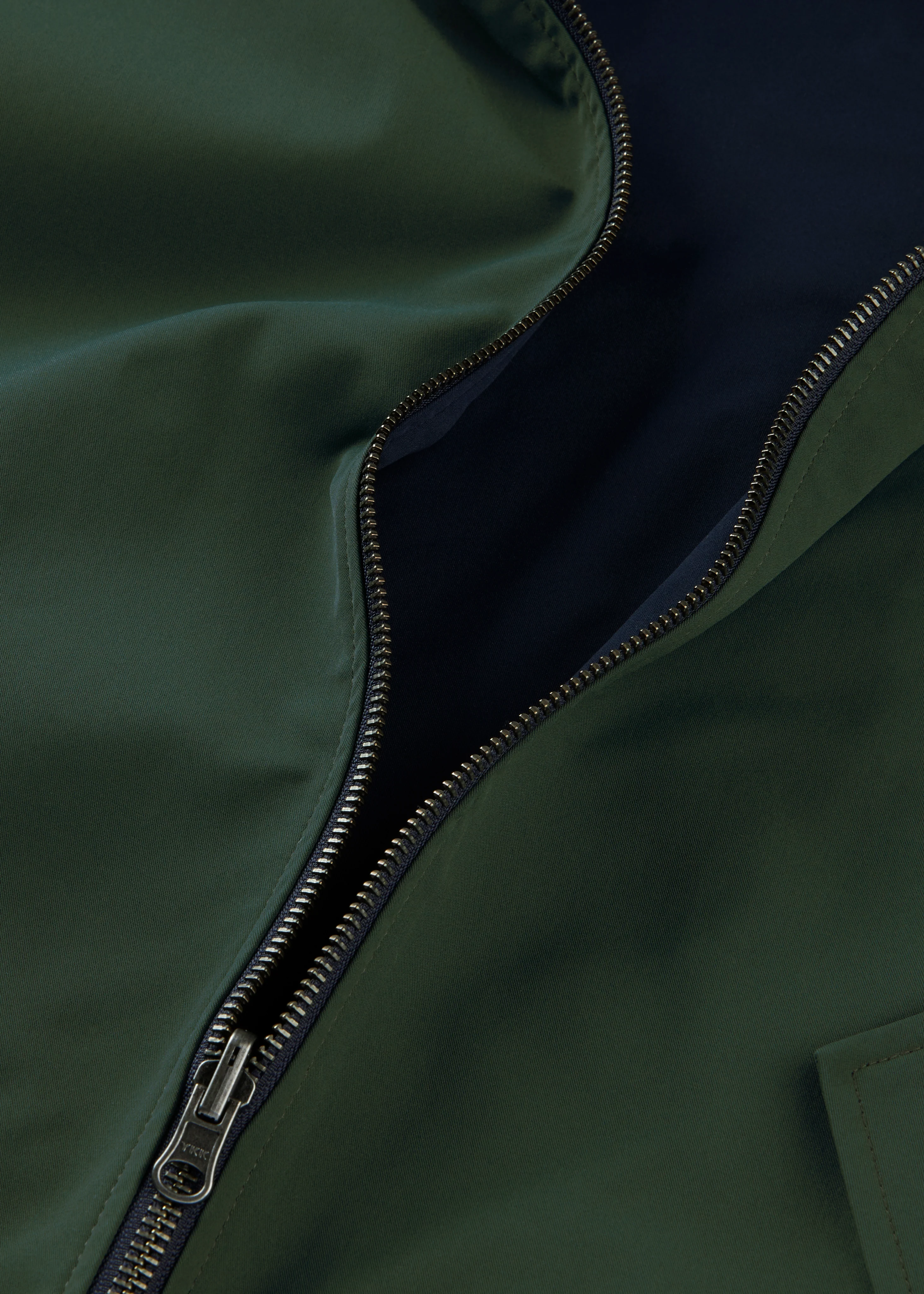Lakeward Men's Reversible Bomber Jacket In Green and Navy - Image 13