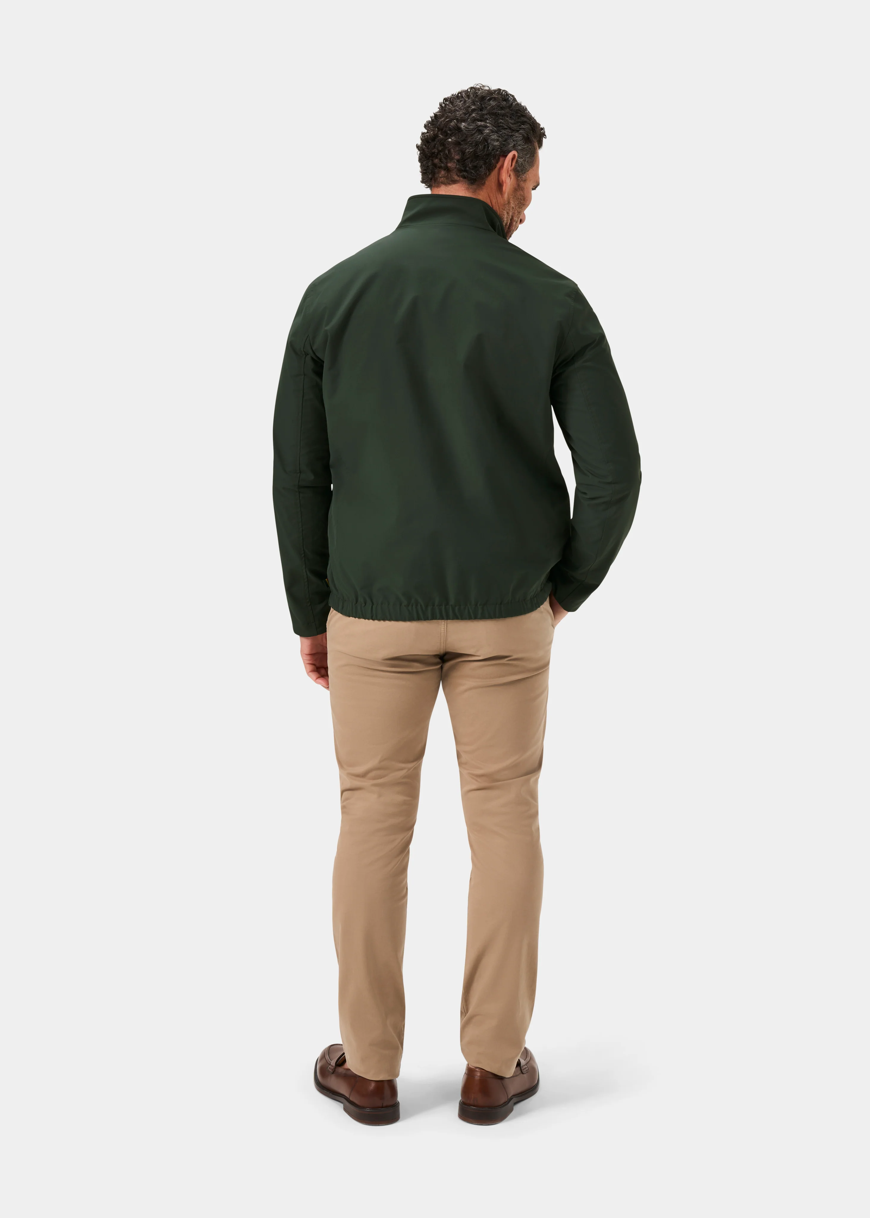 Lakeward Men's Reversible Bomber Jacket In Green and Navy - Image 8