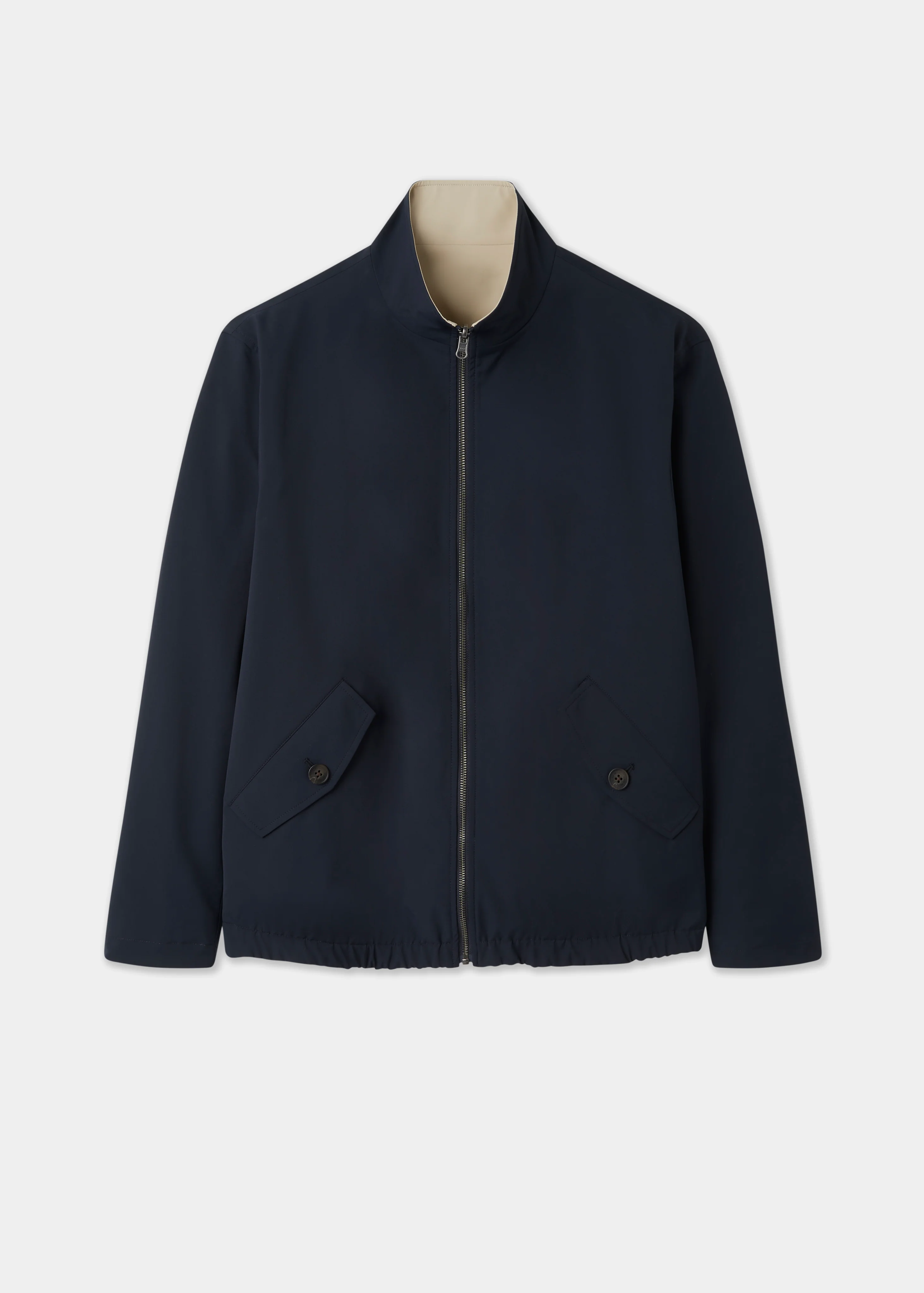 Lakeward Men's Reversible Bomber Jacket In Navy and Beige