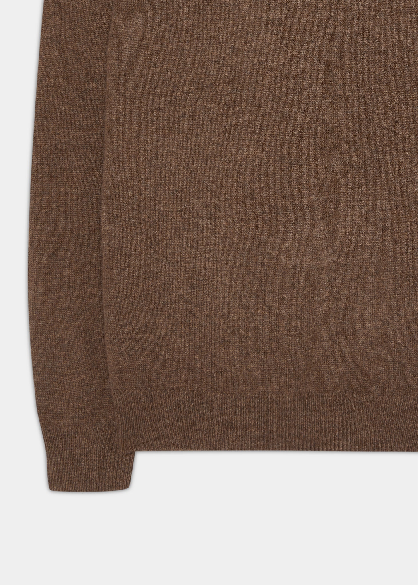 Lenzie Men's Lambswool Jumper In Tobacco - Regular Fit - Image 3