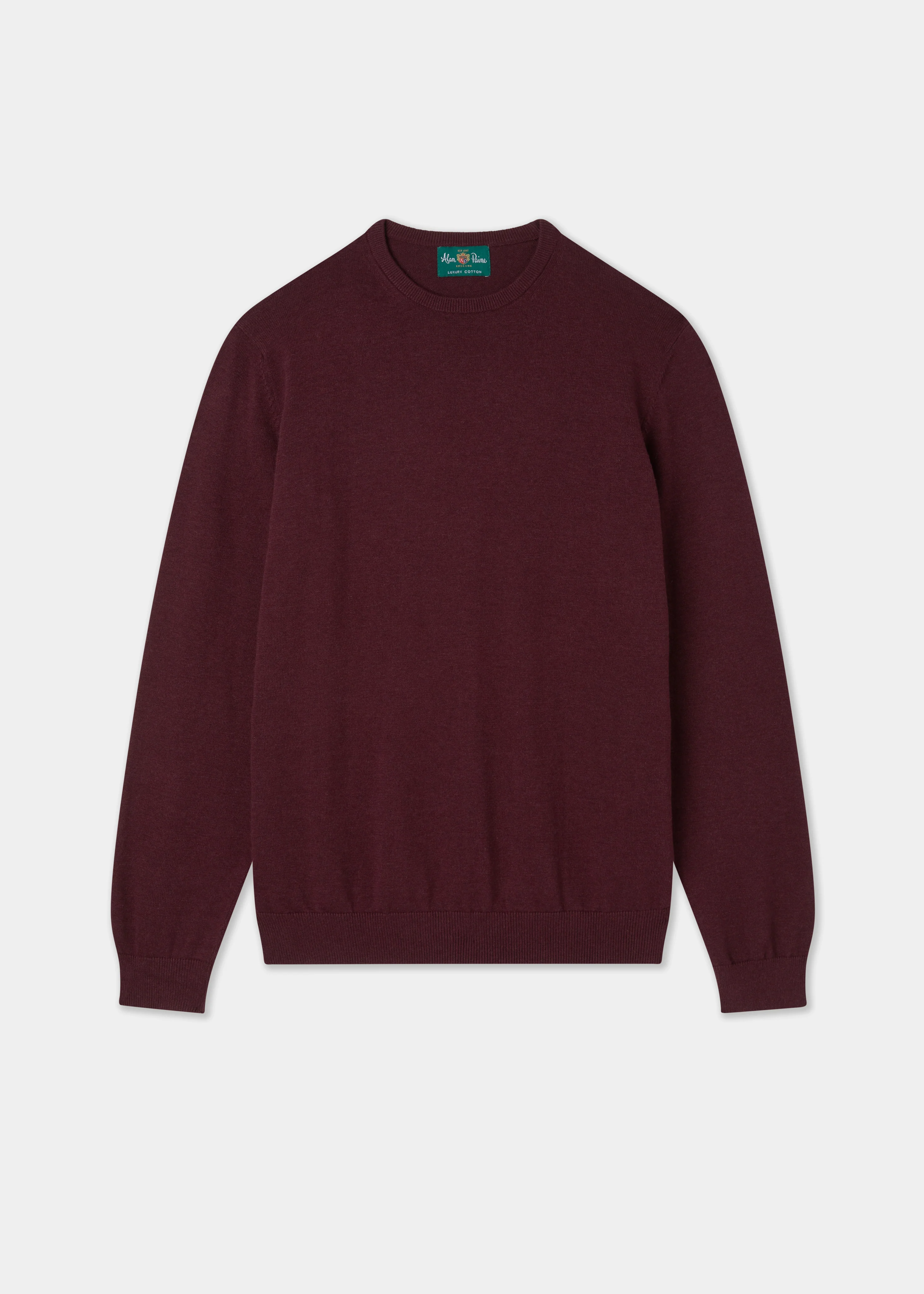 Leysmill Cotton Cashmere Jumper In Blackcurrant
