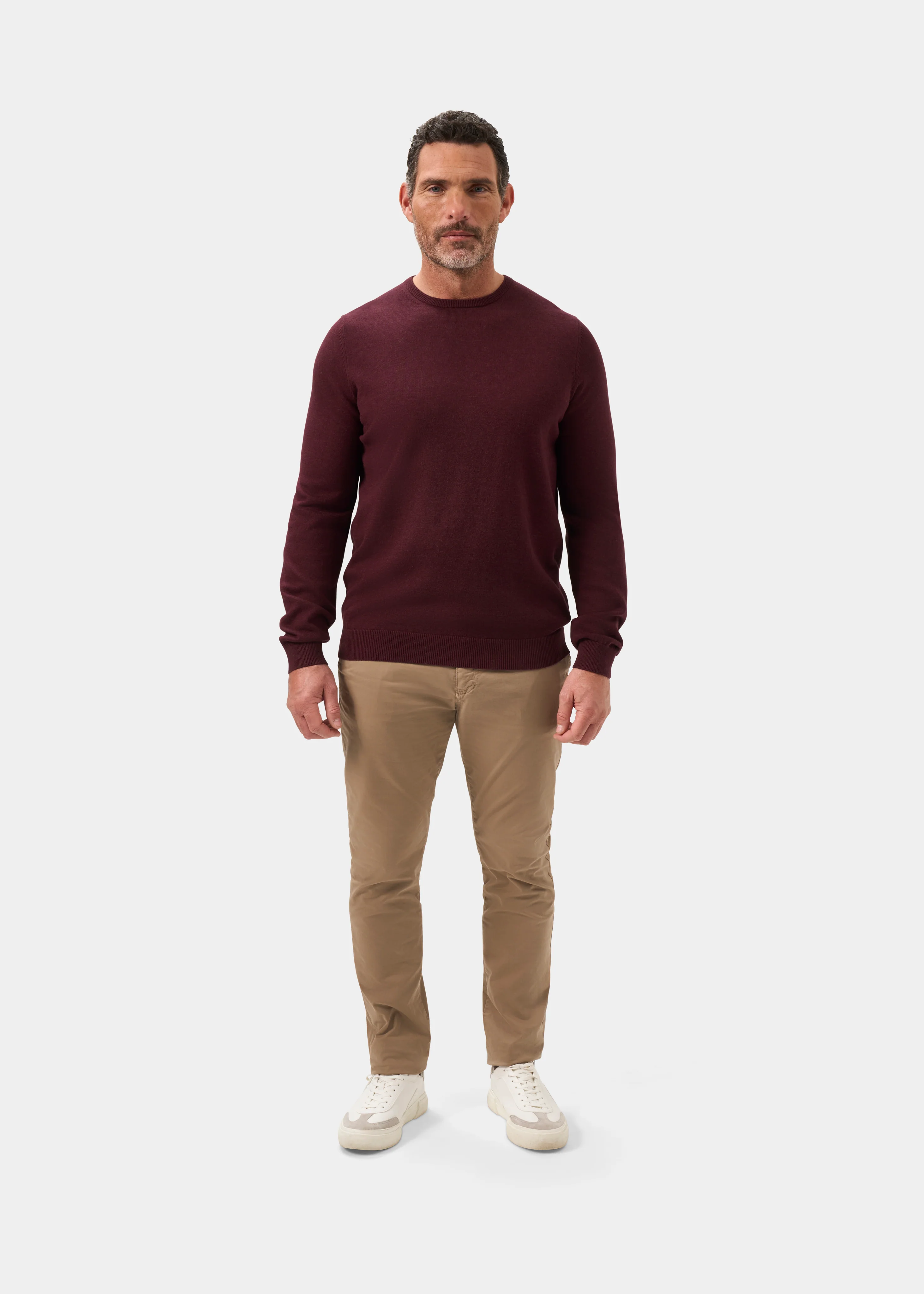 Leysmill Cotton Cashmere Jumper In Blackcurrant - Image 2