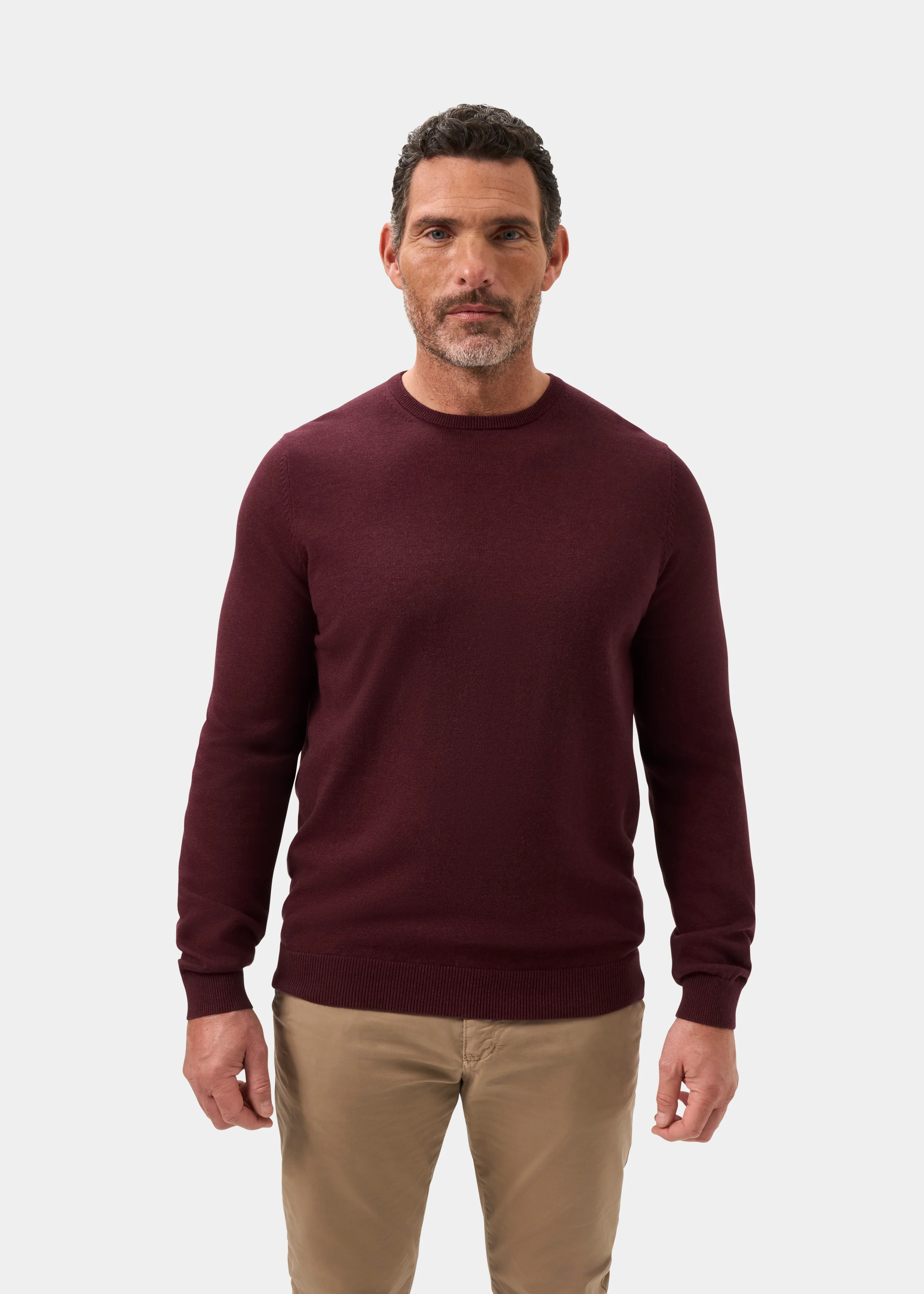Leysmill Cotton Cashmere Jumper In Blackcurrant - Image 5