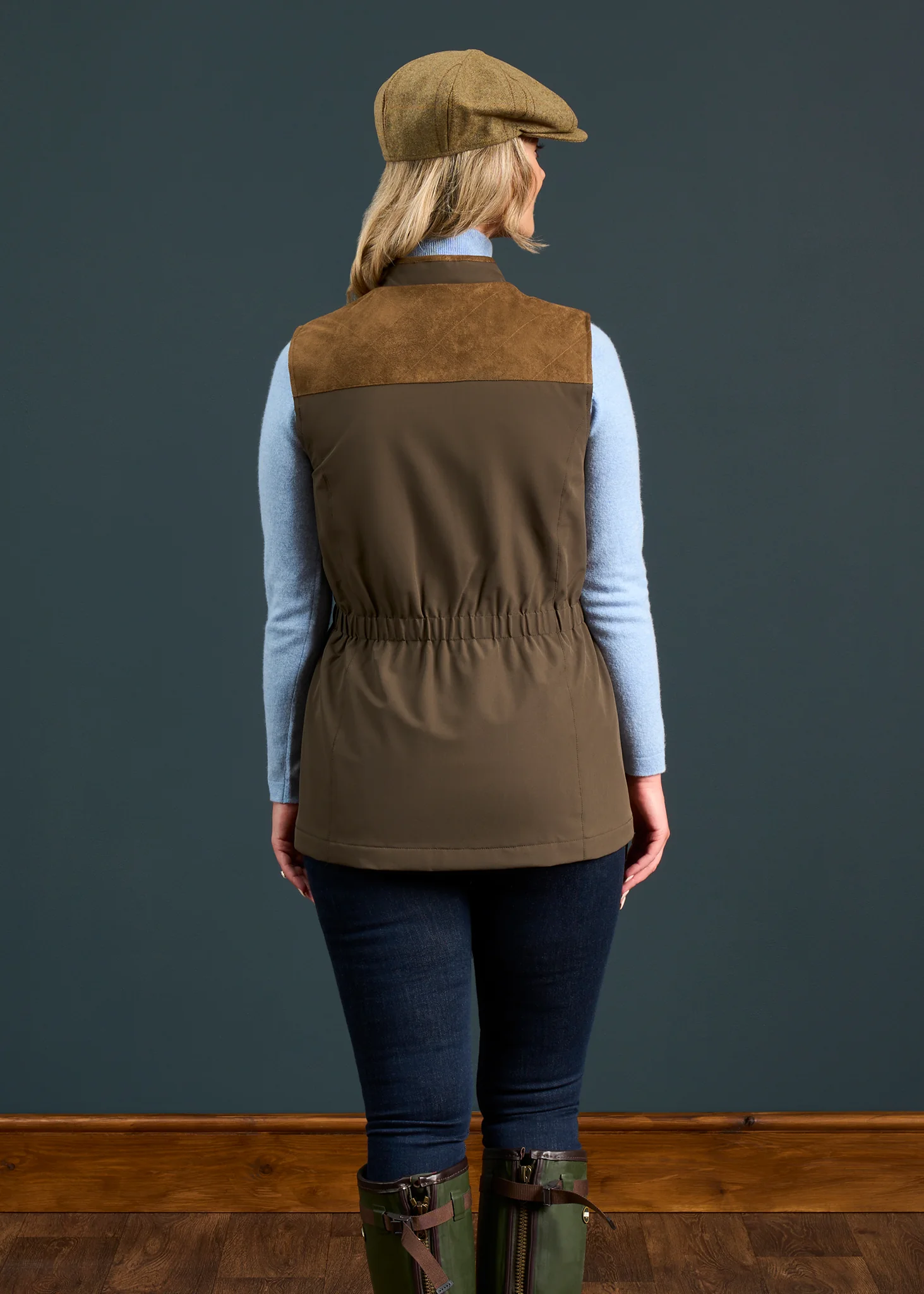 Lockwood Ladies Shooting Waistcoat In Olive - Image 4