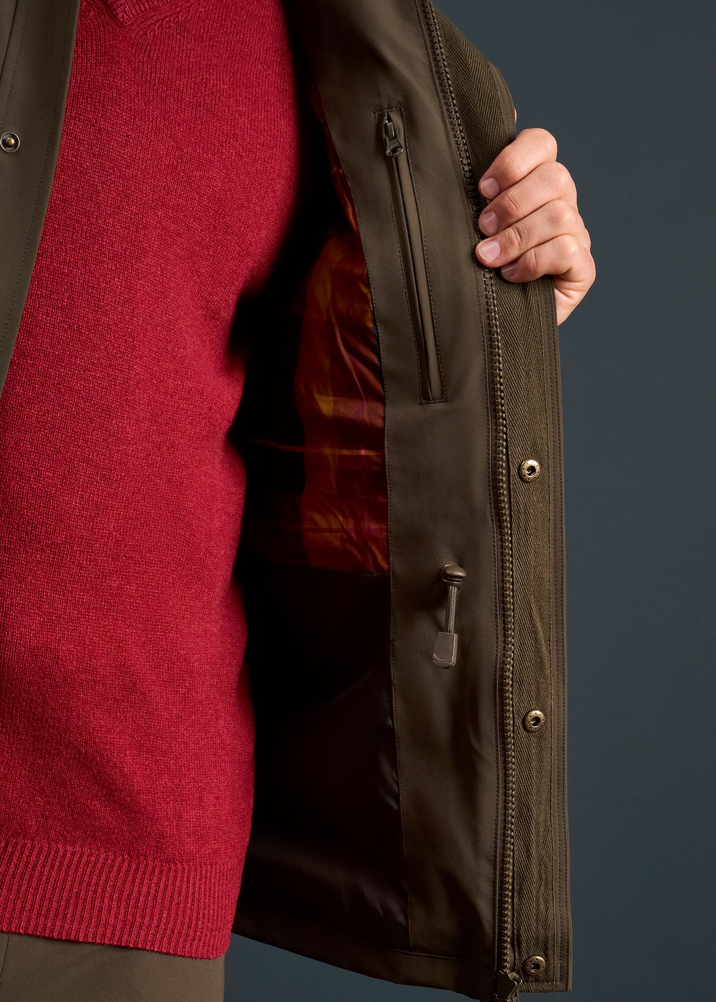 Lockwood Men's Shooting Waistcoat In Olive - Image 5