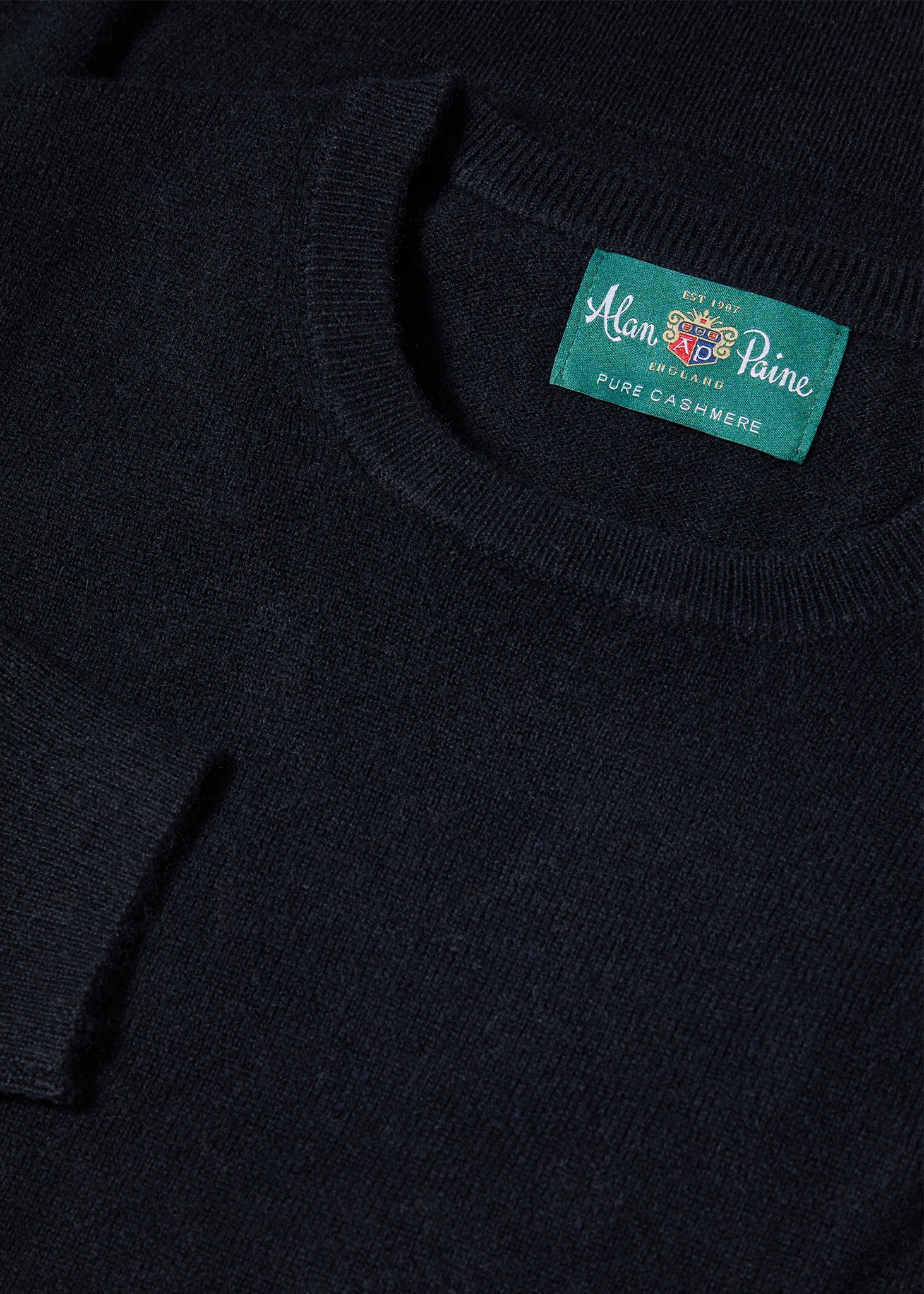 Melfort Cashmere Jumper in Black - Regular Fit - Image 2