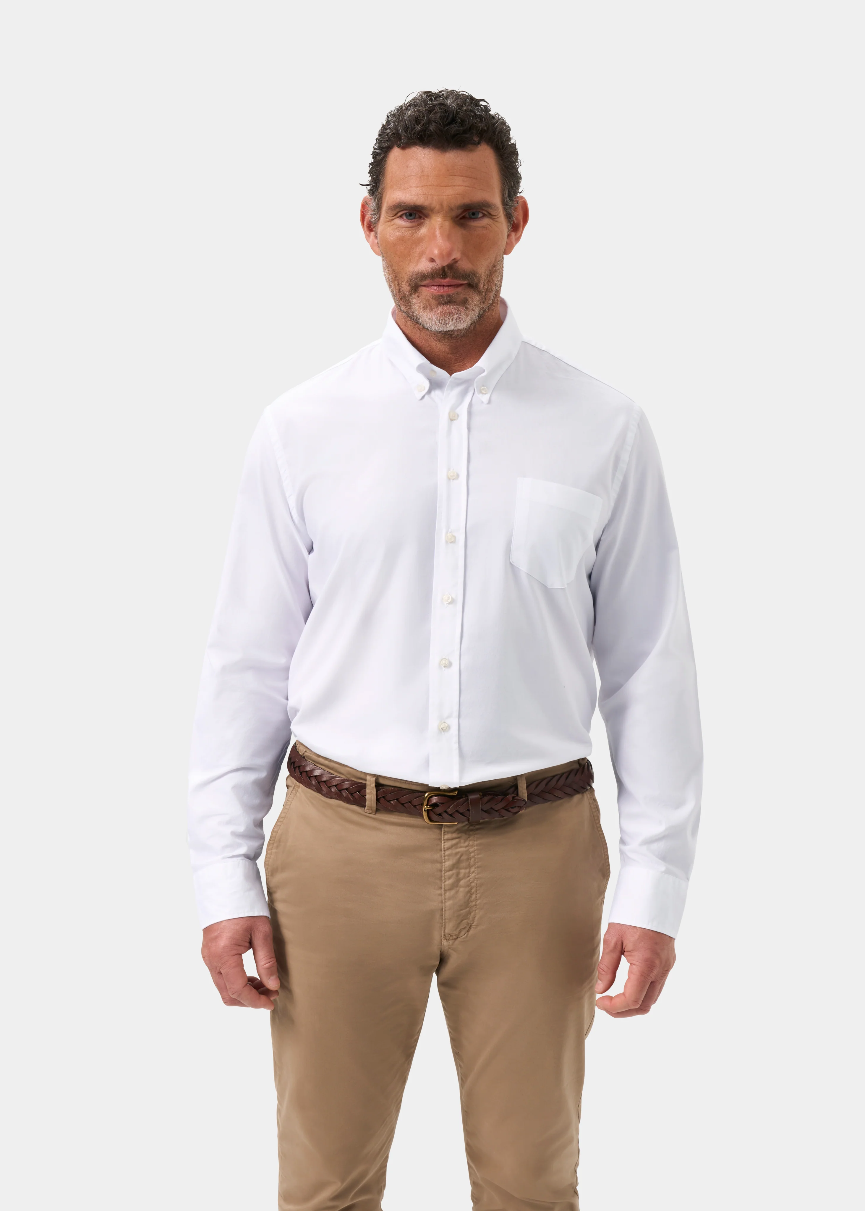 Men's Cotton Button Down White Shirt - Regular Fit - Image 5