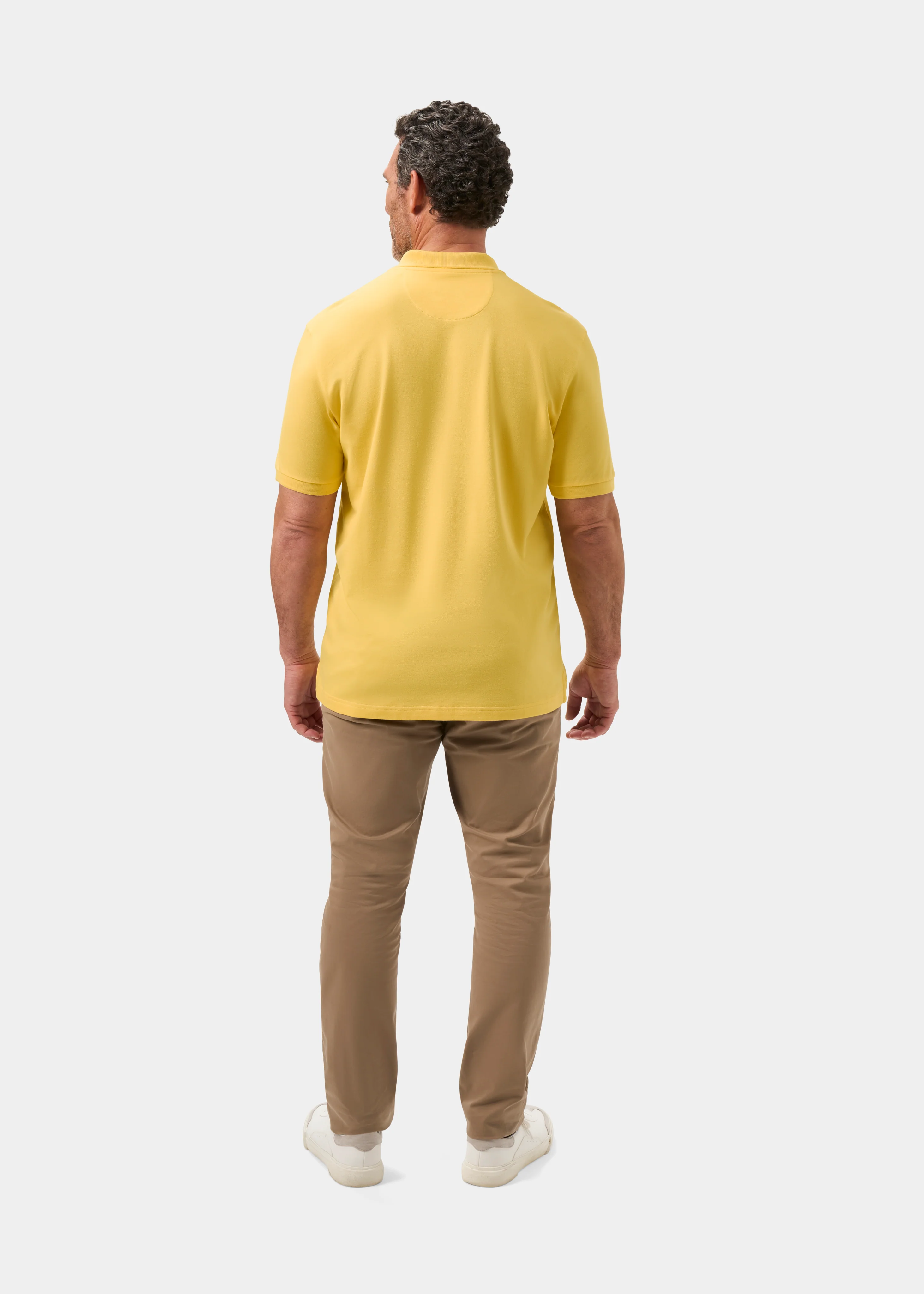 Fritton Pique Polo Shirt In Lemon - Image 7