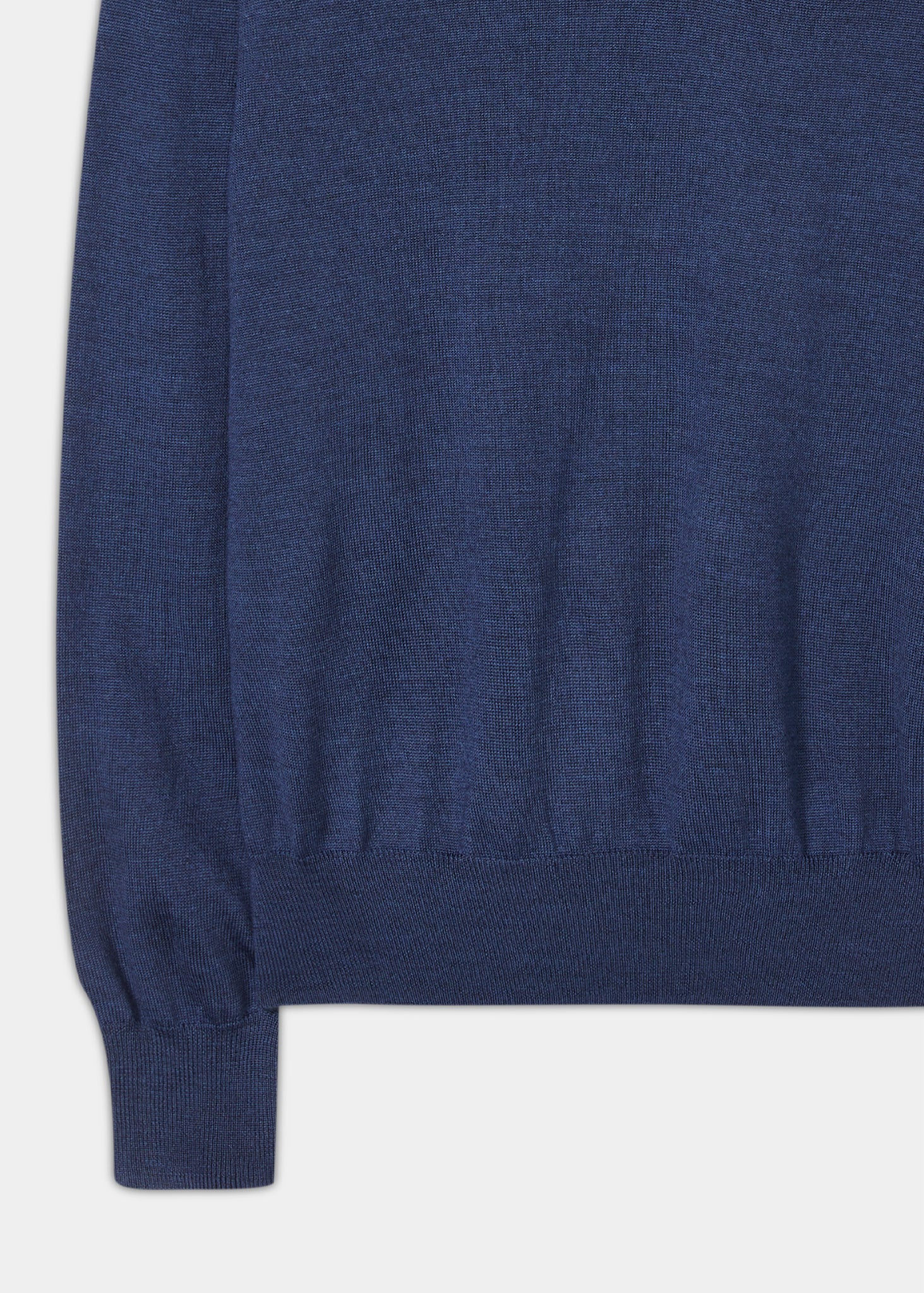 Millbreck Men's Merino Wool Jumper in Indigo - Regular Fit - Image 7