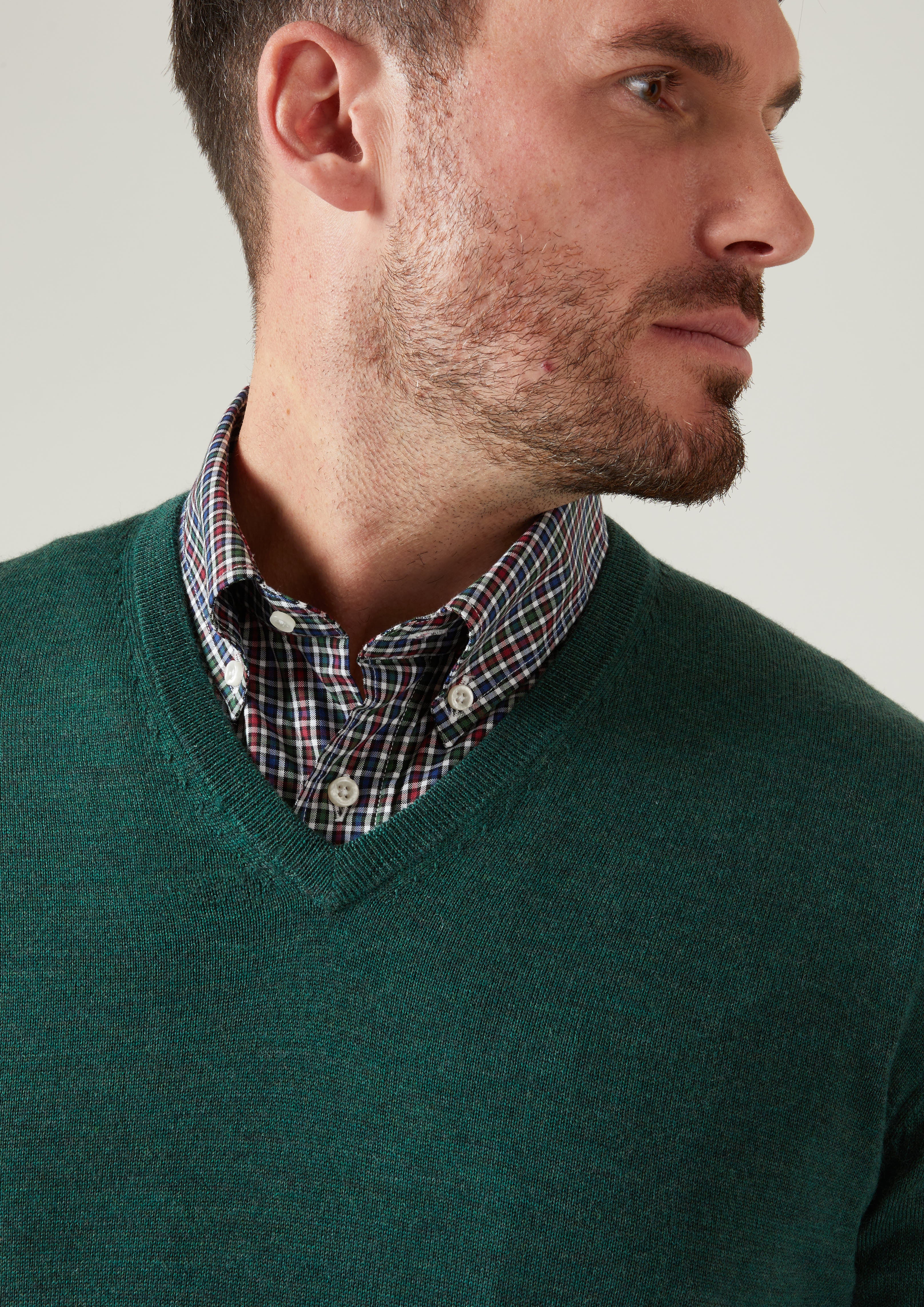 Millbreck Merino Wool Jumper in Hunter - Regular Fit - Image 2