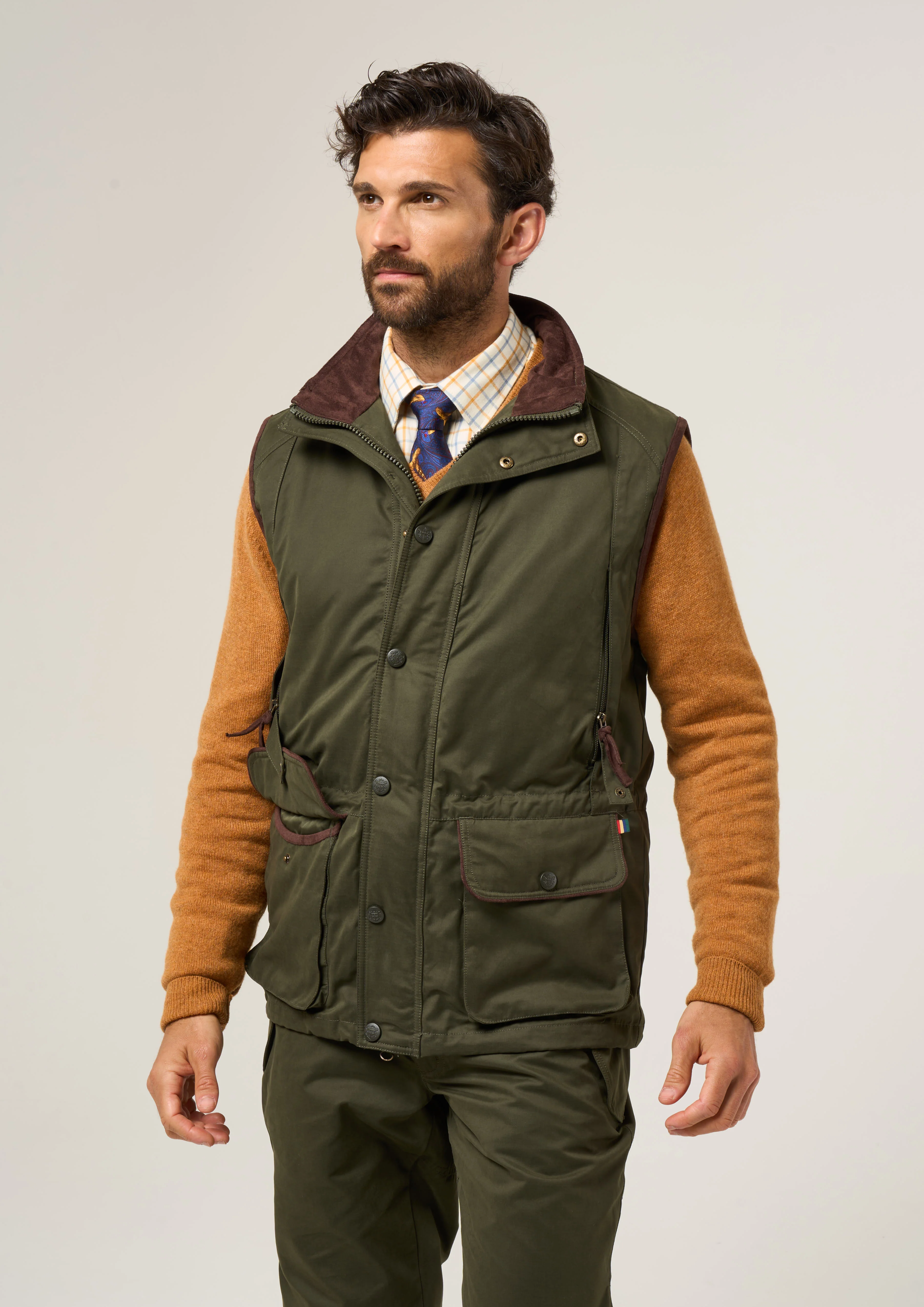 Milwood Men's Olive Waterproof Shooting Waistcoat - Image 7