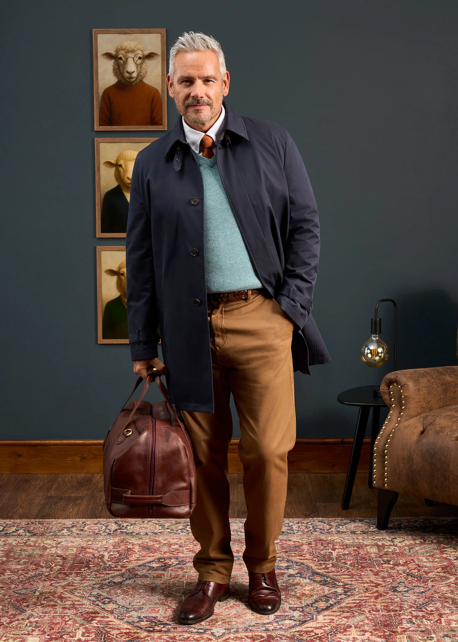 Mistfield Navy Raincoat - Image 2