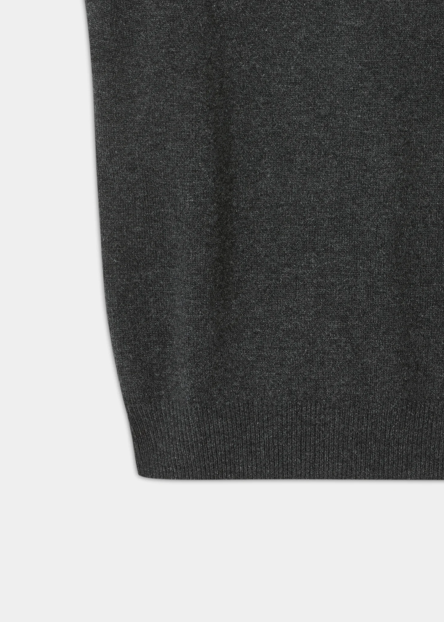 Norfolk Men's Lambswool Slipover in Charcoal - Classic Fit - Image 3