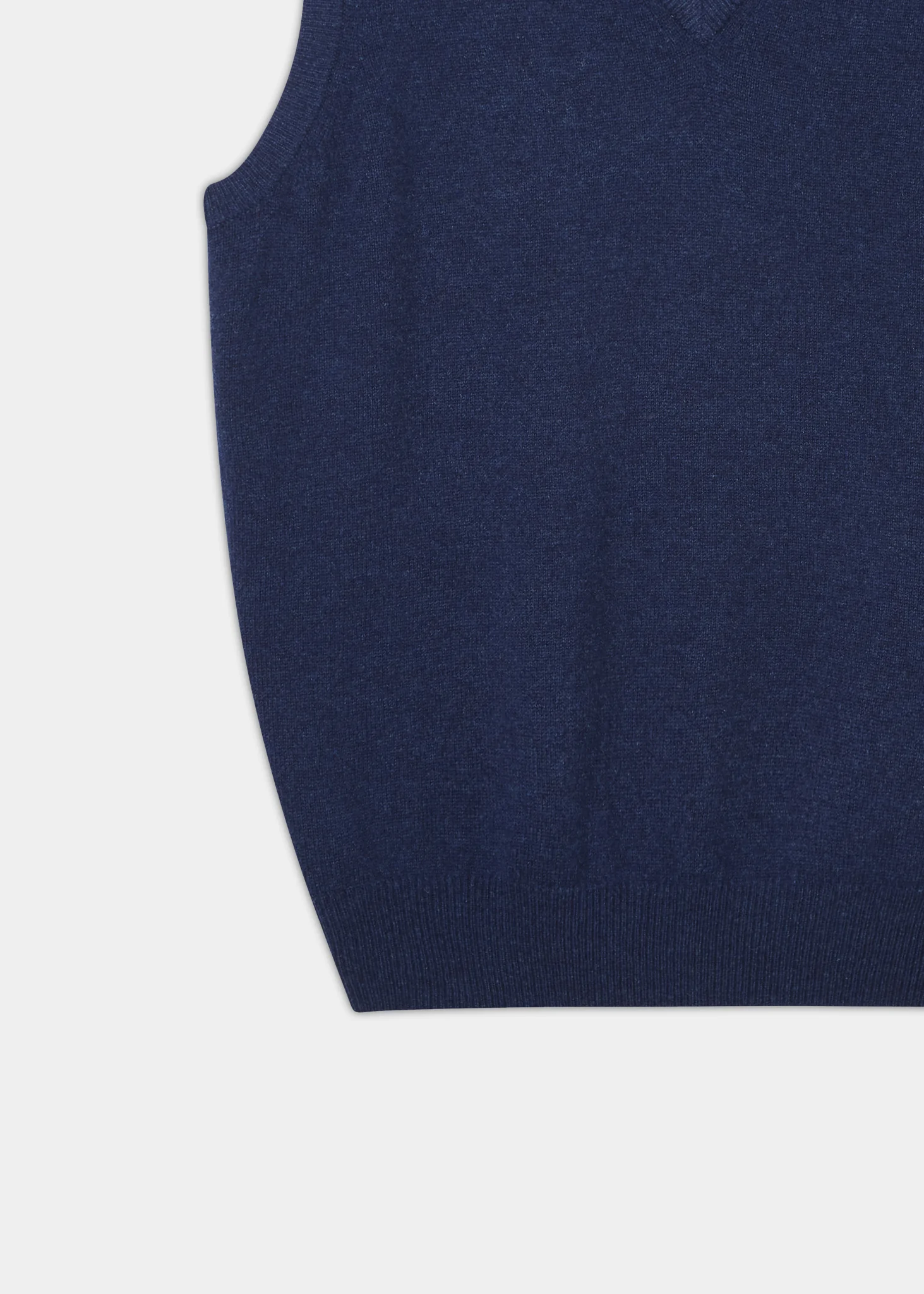 Norfolk Men's Lambswool Slipover in Indigo - Classic Fit - Image 3