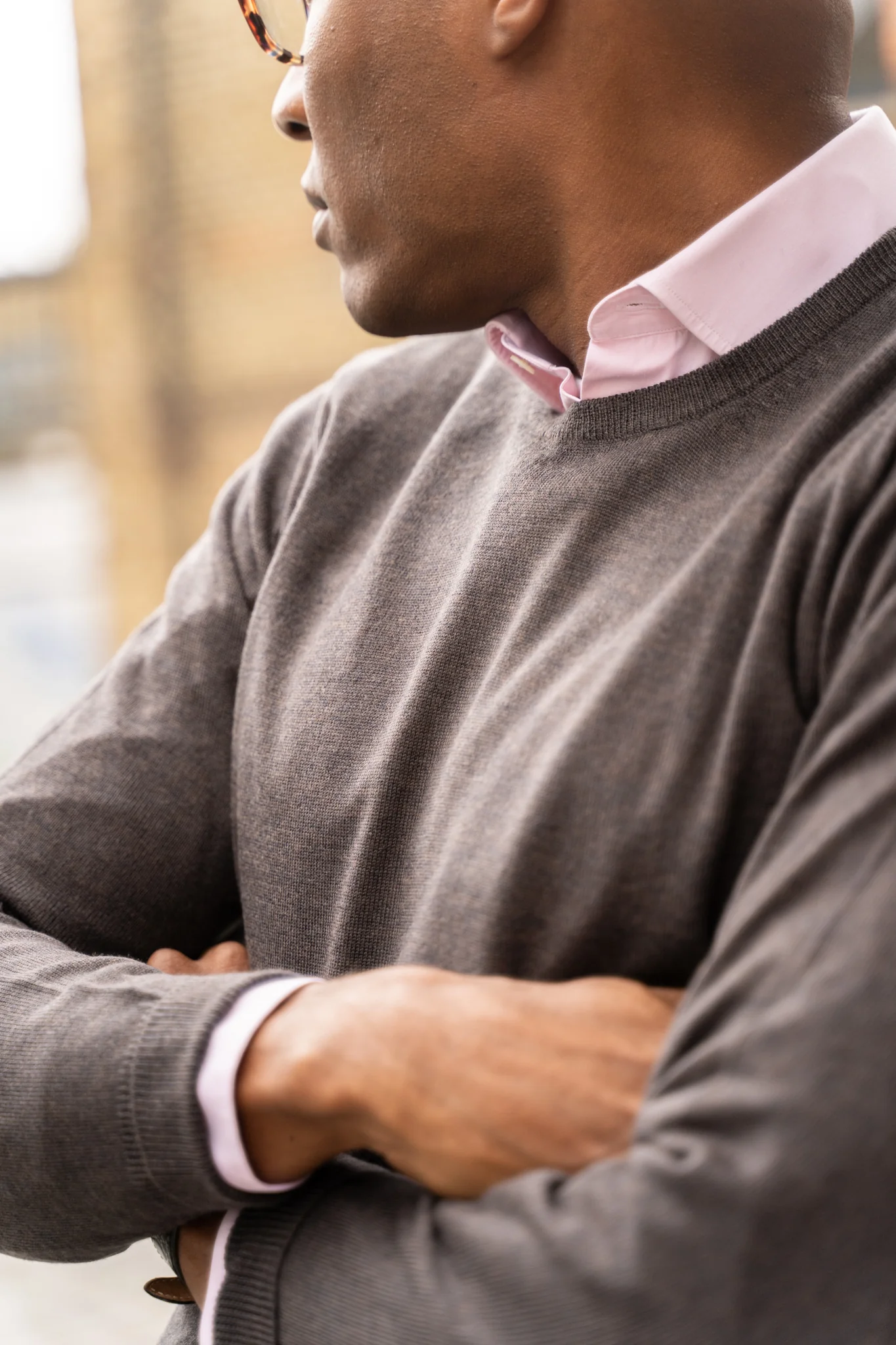 Radstone Men's Merino Wool Jumper in Dark Brown - Regular Fit - Image 3