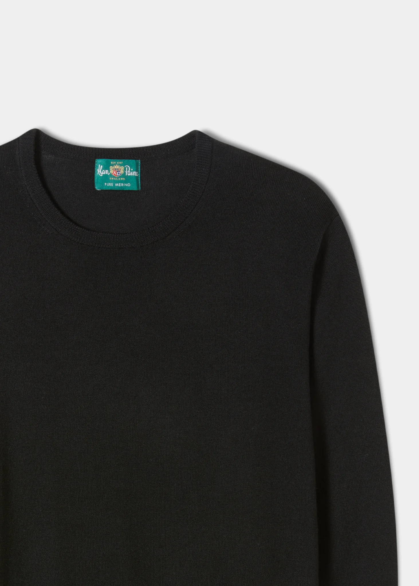 Radstone Men's Merino Wool Jumper in Black - Regular Fit - Image 2