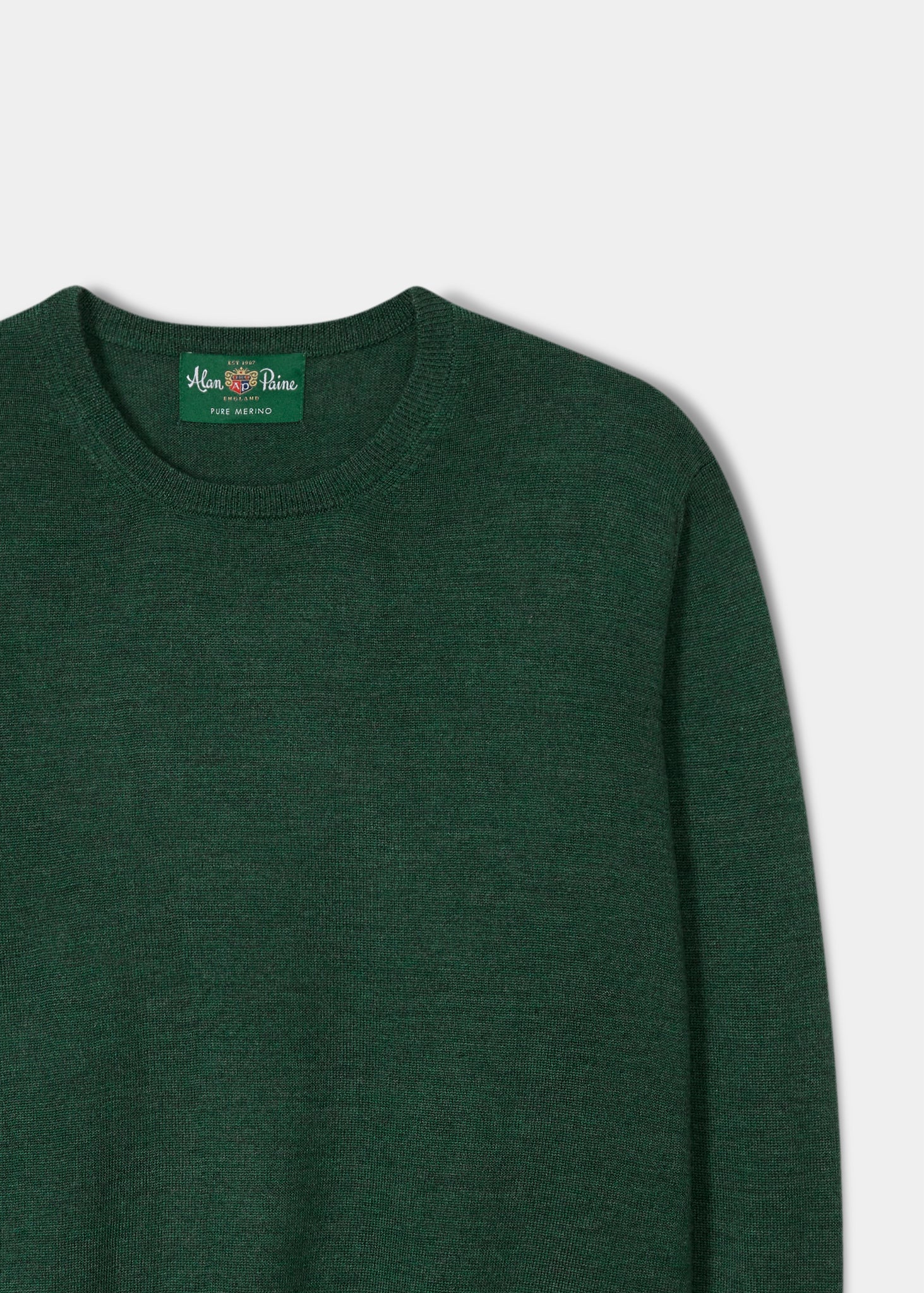 Radstone Men's Merino Wool Jumper in Hunter - Regular Fit - Image 2
