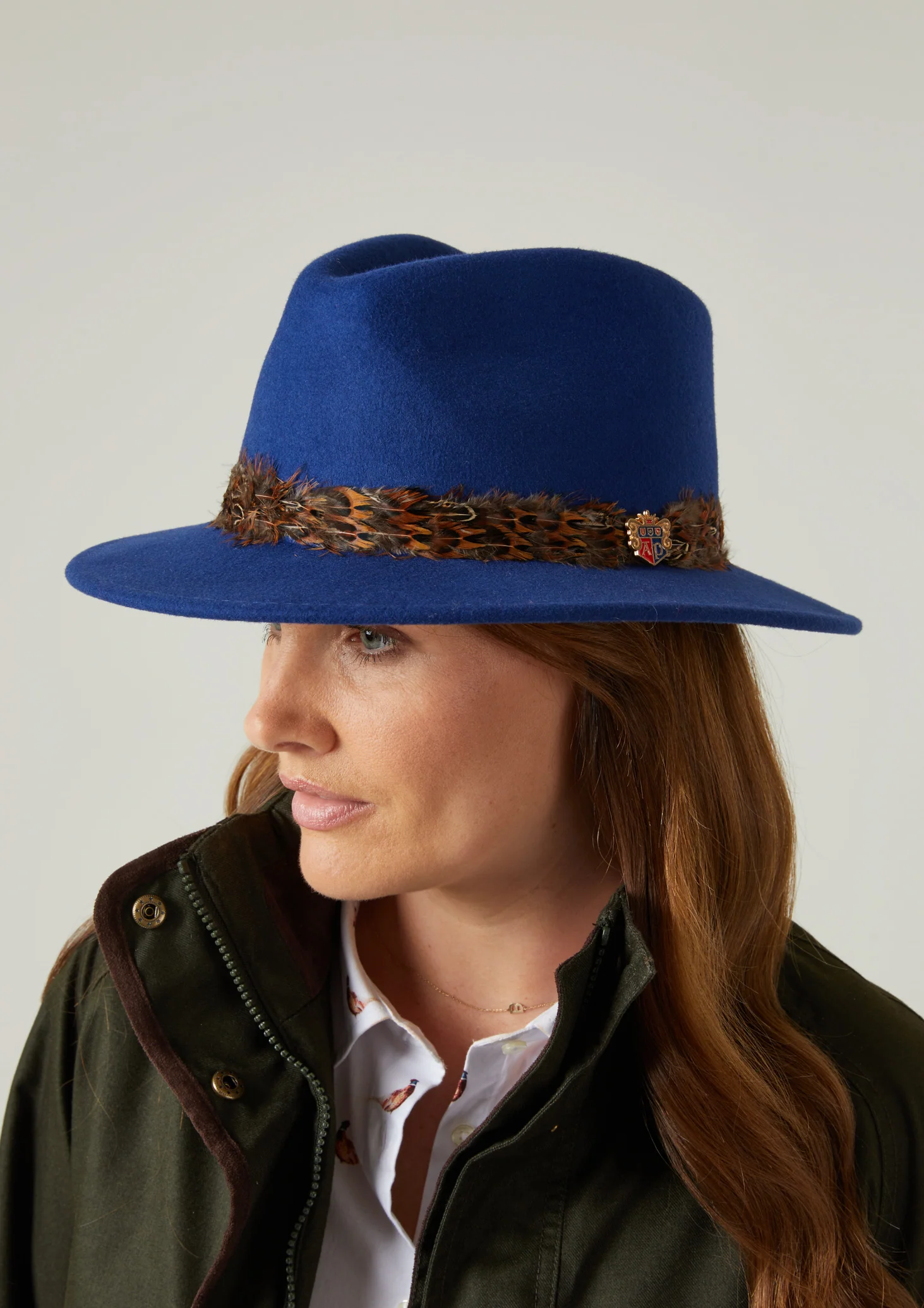 Richmond Ladies Fedora In Blue - Image 4