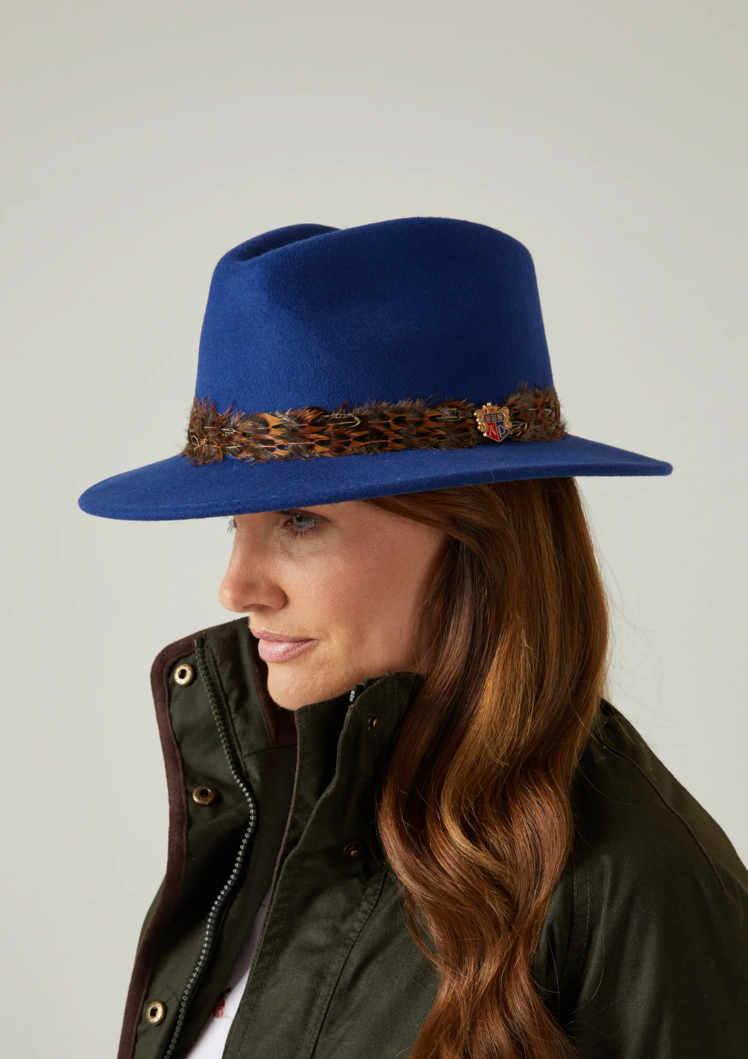 Richmond Ladies Fedora In Blue - Image 5