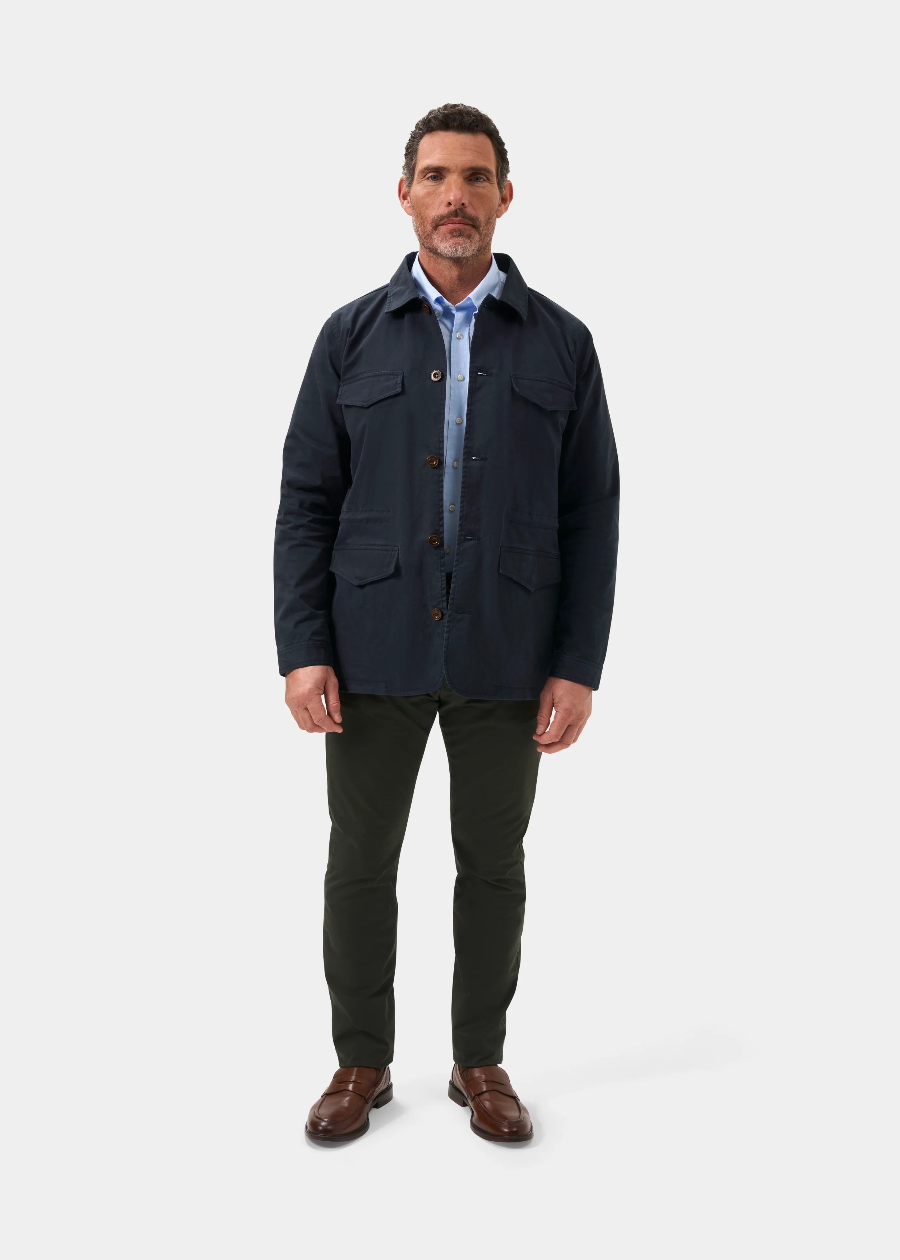 Rockmere Men's Safari Jacket In Navy - Image 2