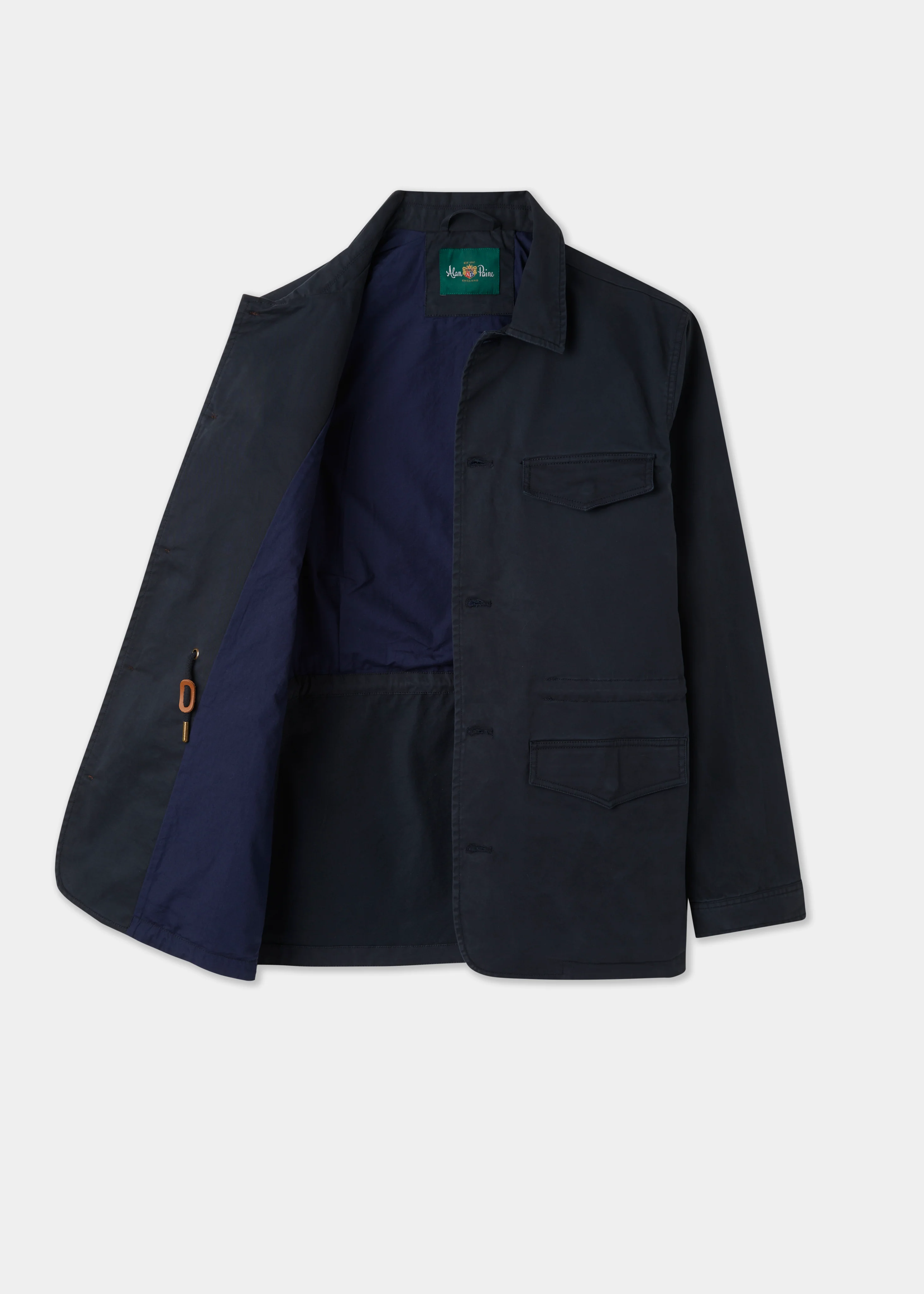Rockmere Men's Safari Jacket In Navy - Image 3