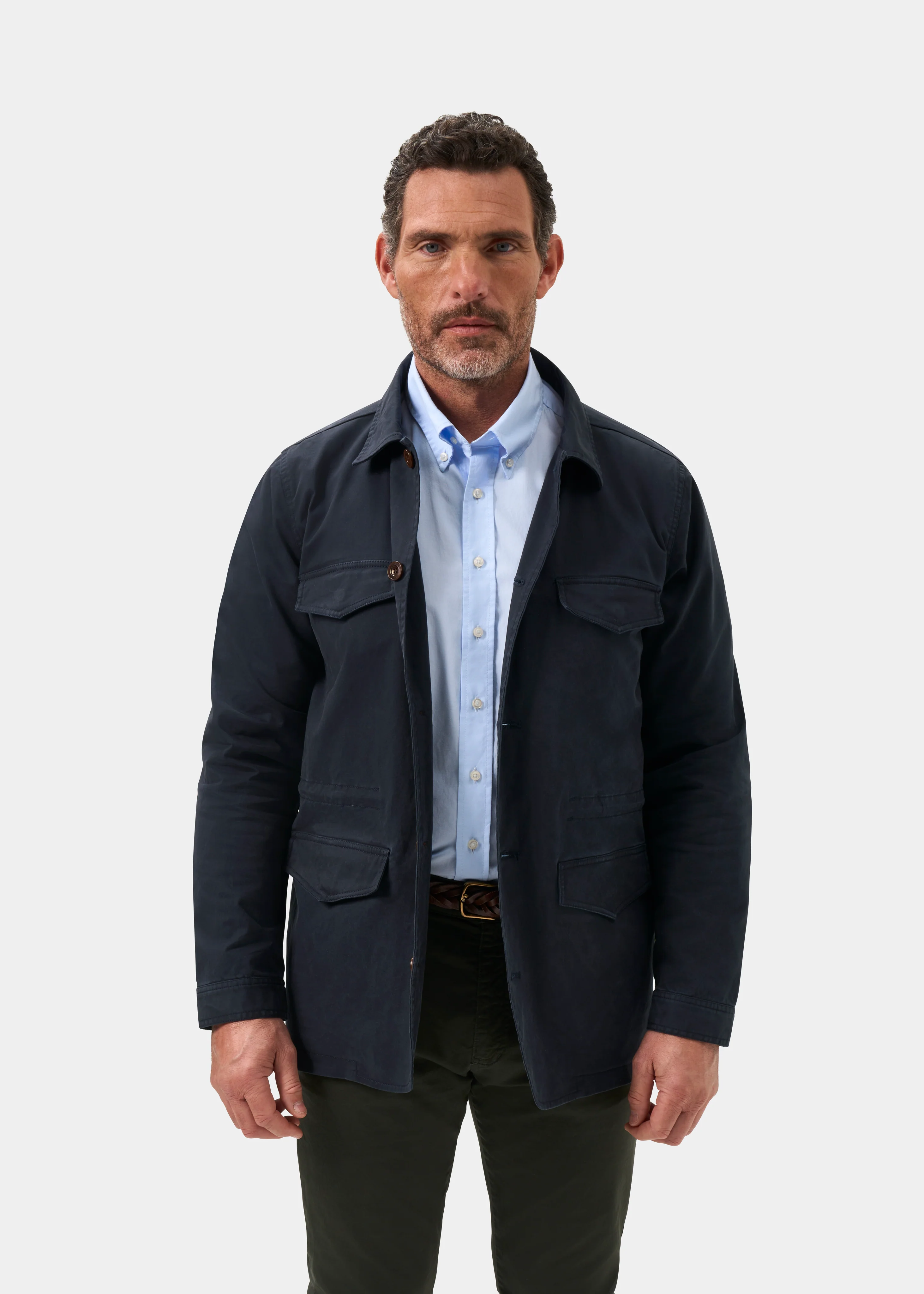 Rockmere Men's Safari Jacket In Navy - Image 8