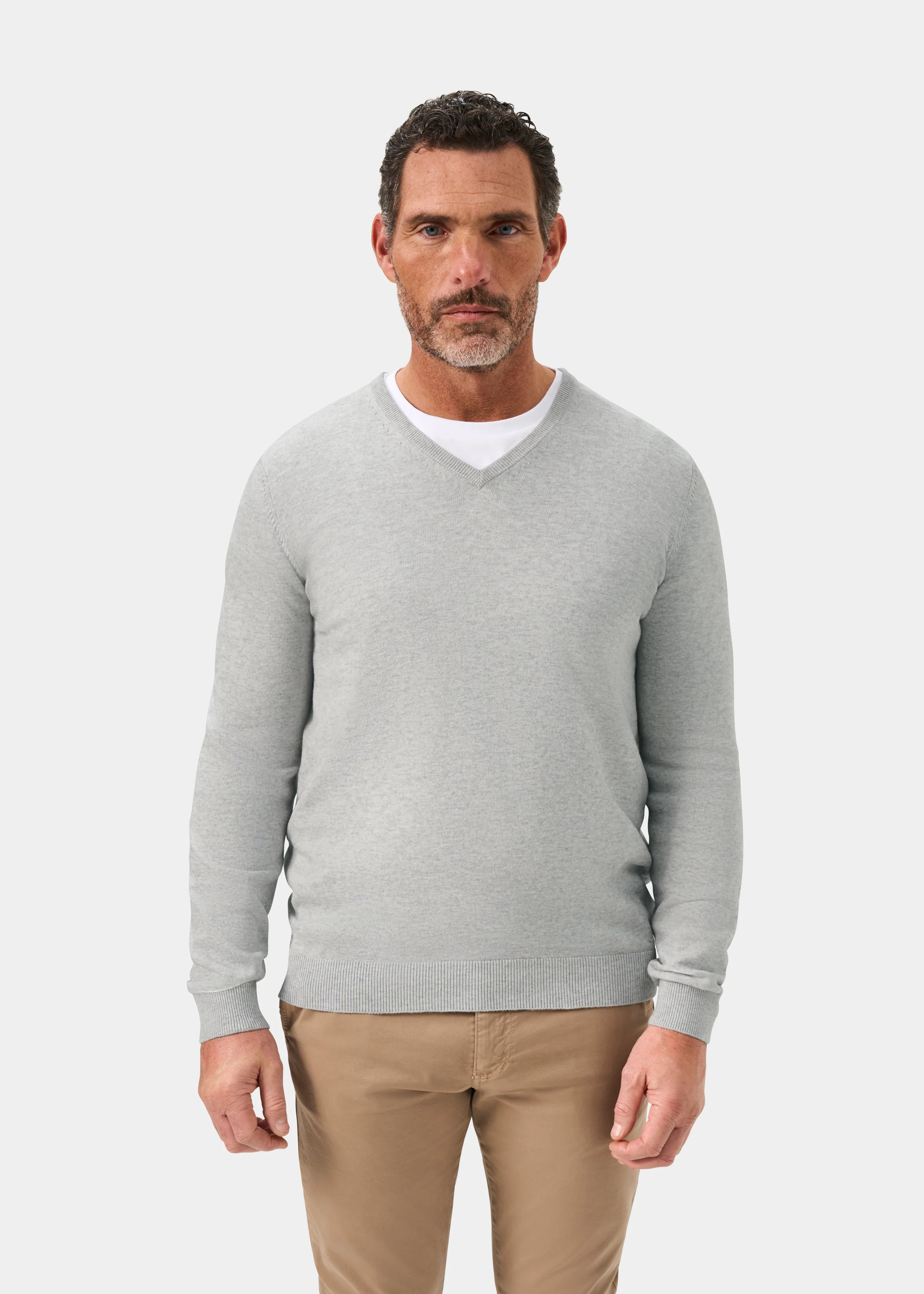 Rothwell Cotton Cashmere Jumper In Dove - Image 2