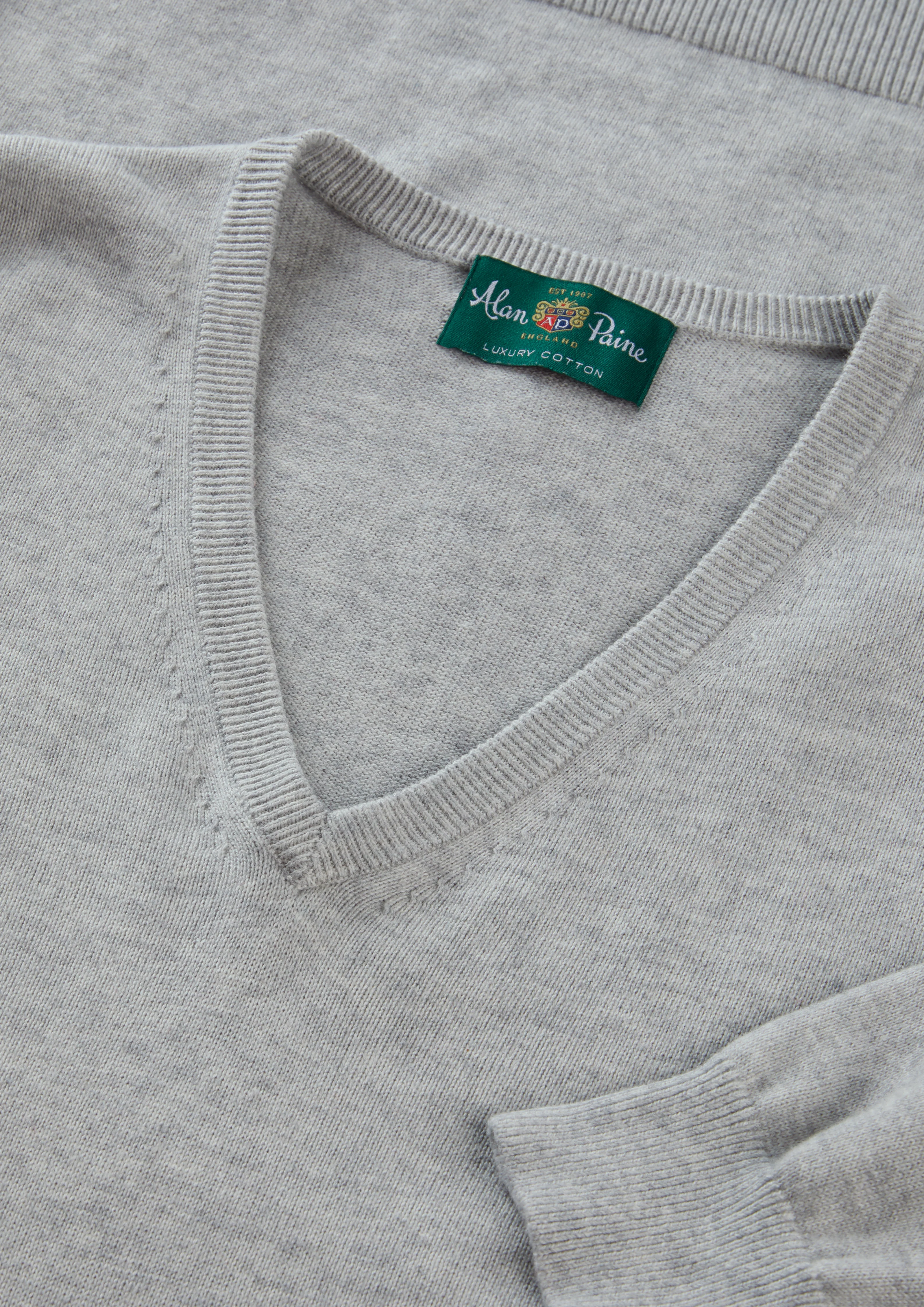 Rothwell Cotton Cashmere Jumper In Dove - Image 4